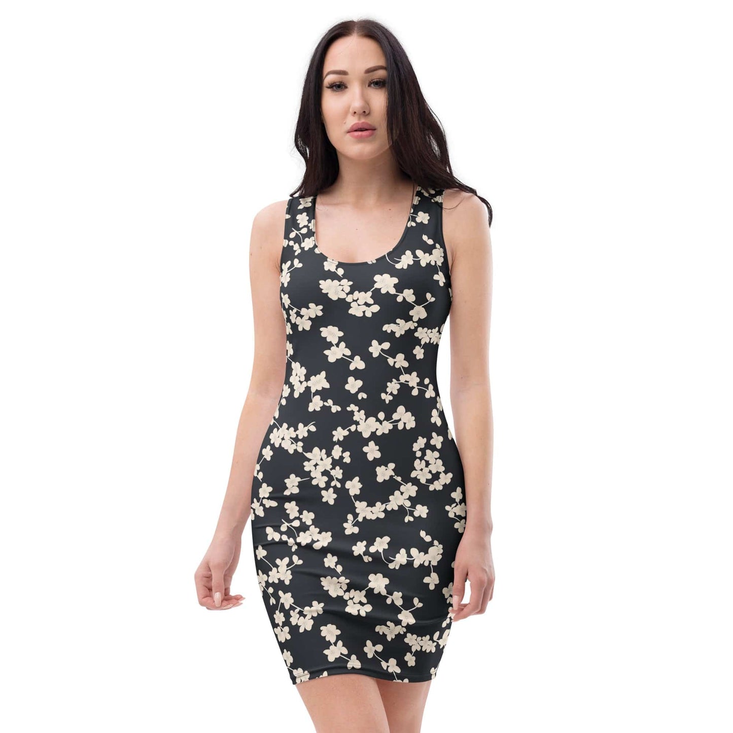 All Over Prints XS Black And White Bodycon Dress