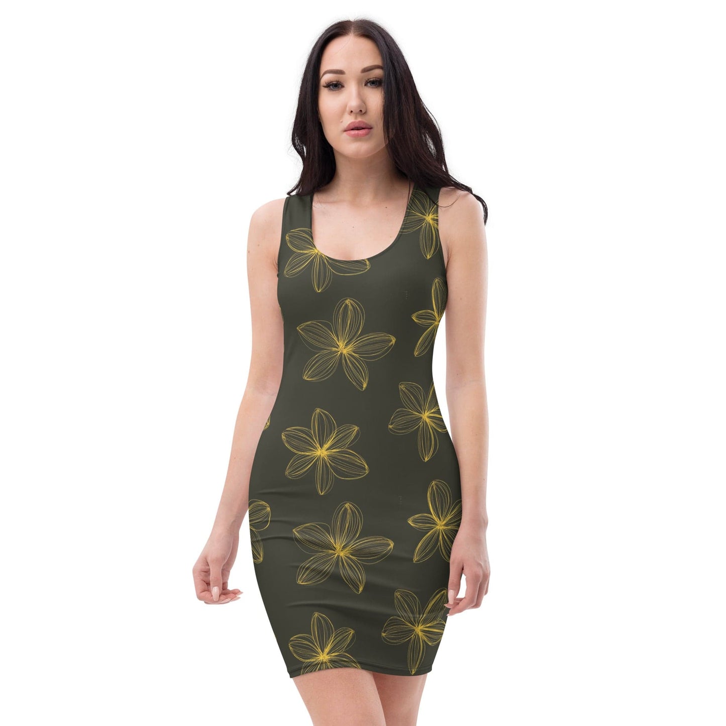 All Over Prints XS Floral Aesthetic Bodycon Dress