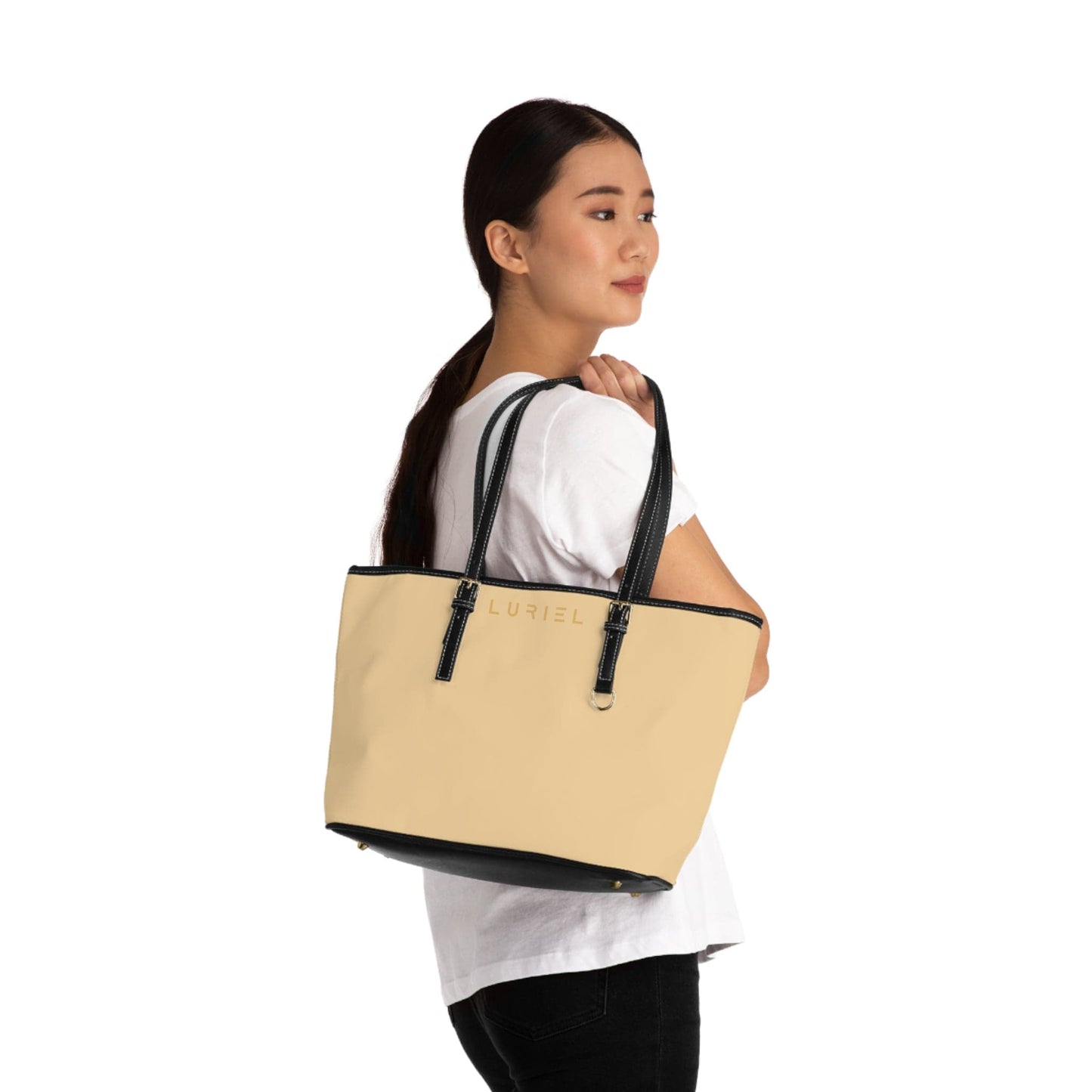 Bags 16" x 10" / Black Brandy Women's Vegan Leather Tote Bag