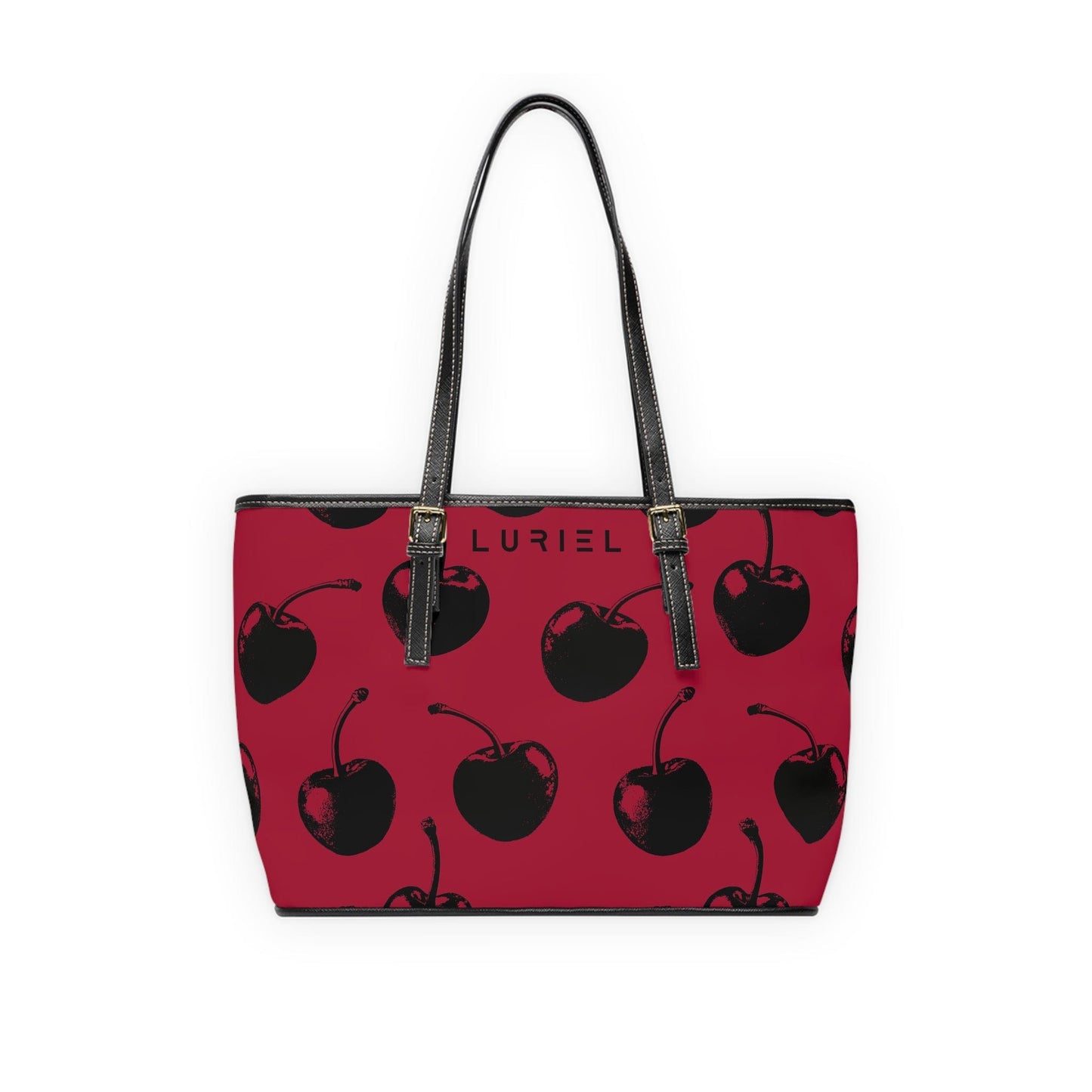 Bags 16" x 10" / Black Cherries Women's Vegan Leather Tote Bag