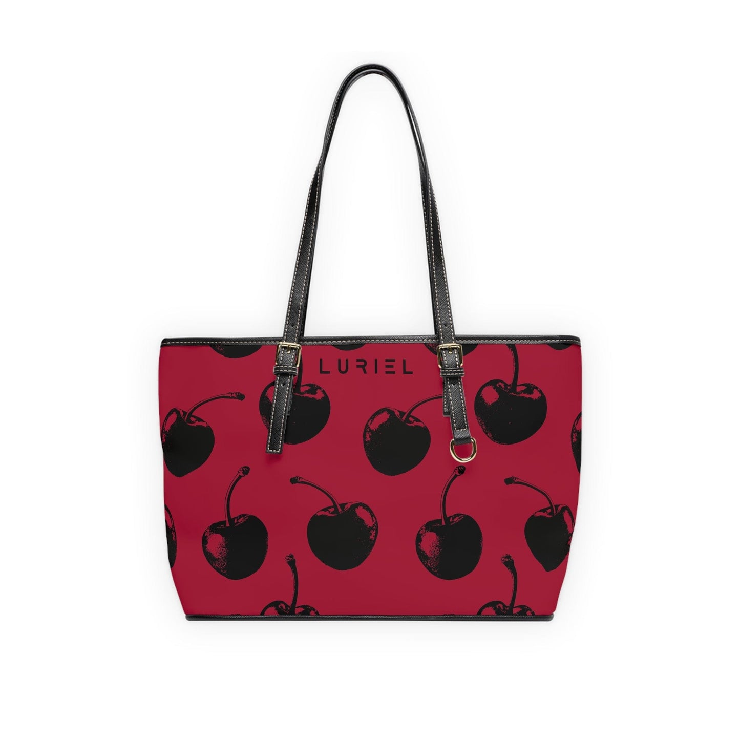 Bags 16" x 10" / Black Cherries Women's Vegan Leather Tote Bag