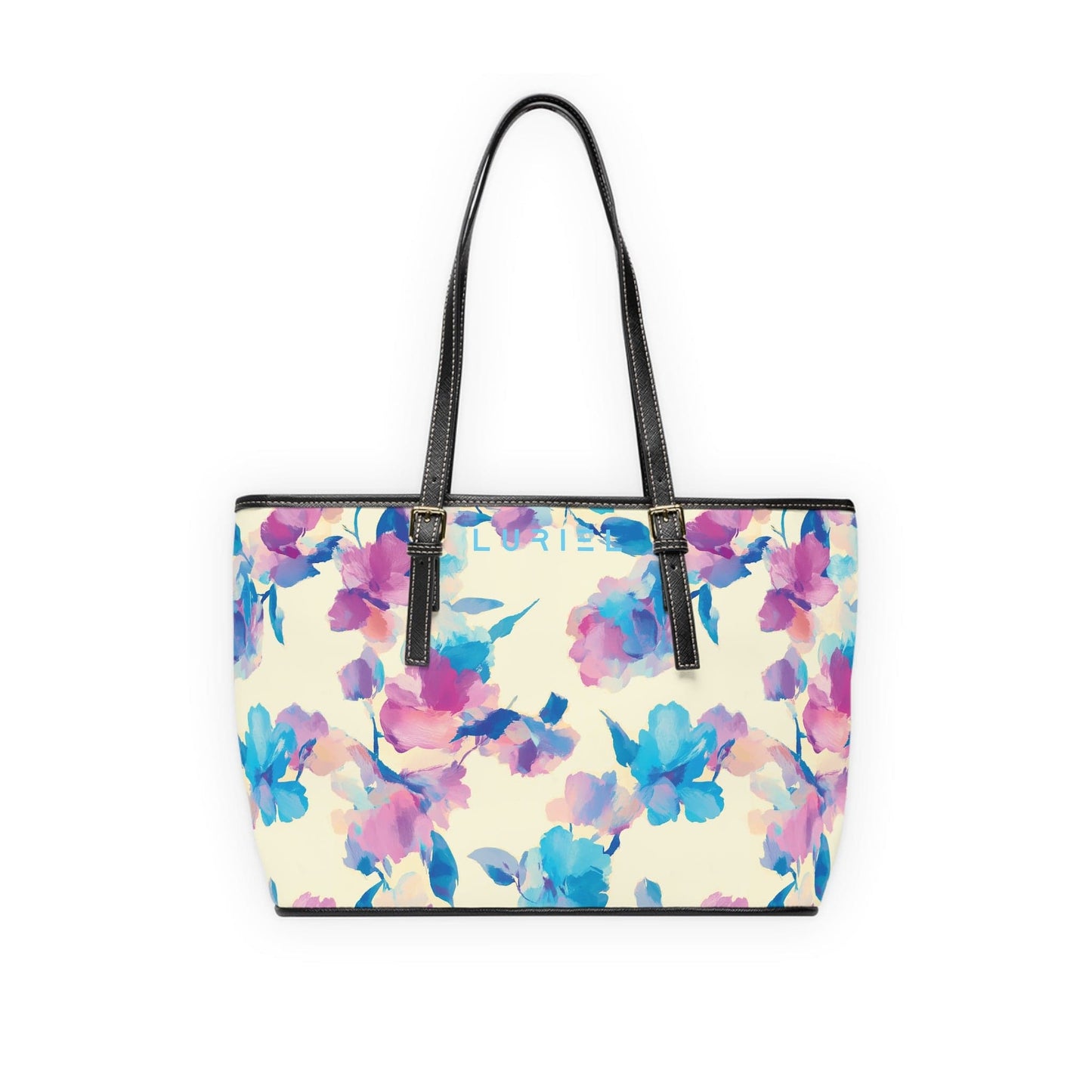 Bags 16" x 10" / Black Creme Glacee Women's Vegan Leather Tote Bag