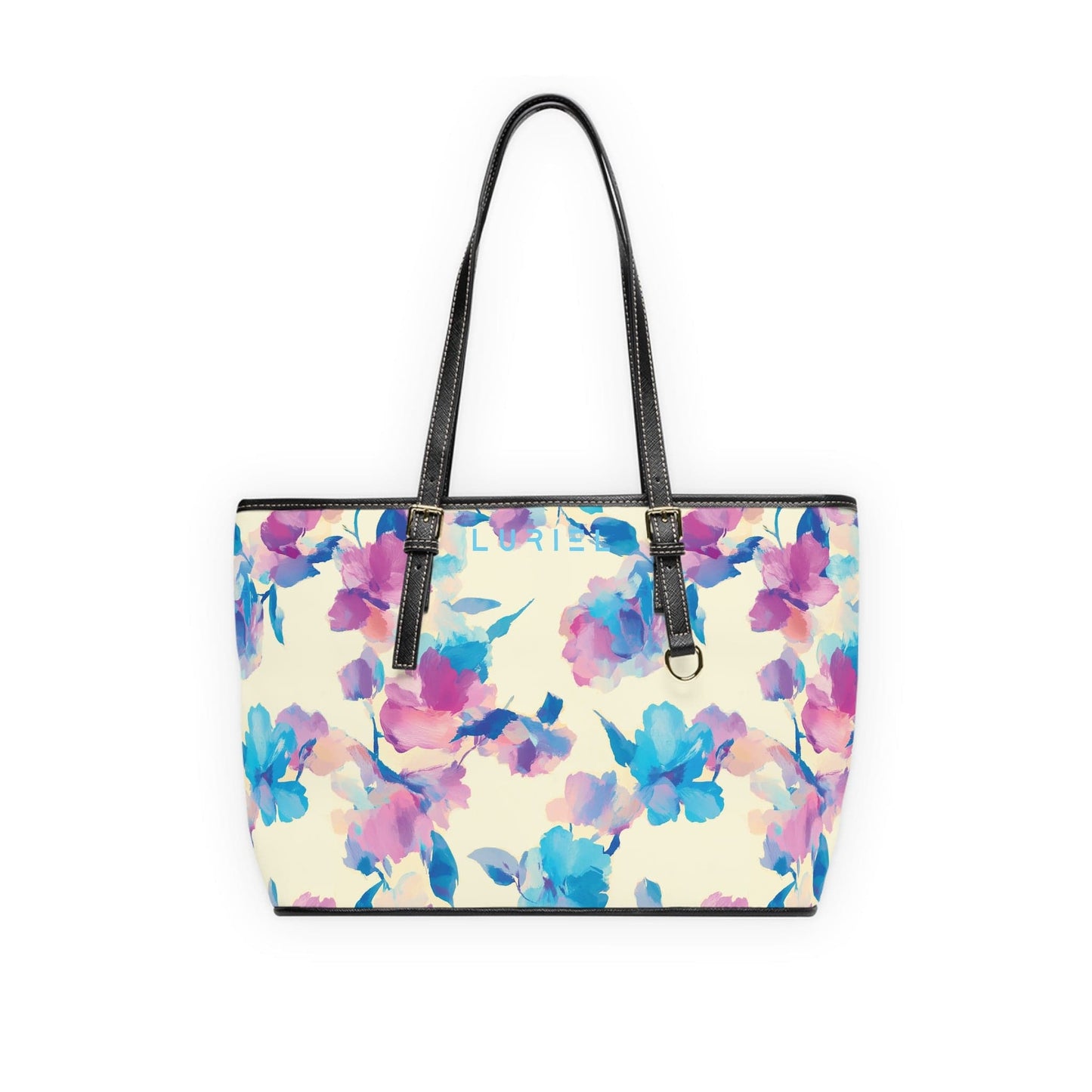 Bags 16" x 10" / Black Creme Glacee Women's Vegan Leather Tote Bag