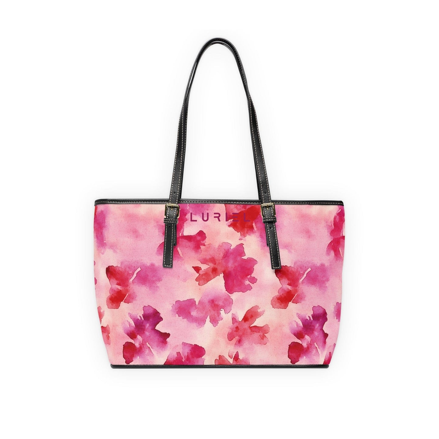 Bags 16" x 10" / Black Eau de Flower Women's Vegan Leather Tote Bag
