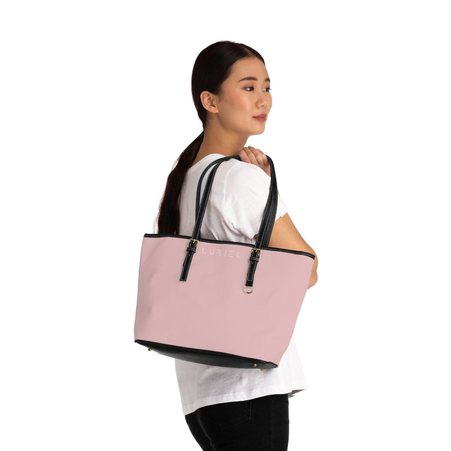 Bags 16" x 10" / Black Lily Women's Vegan Leather Tote Bag