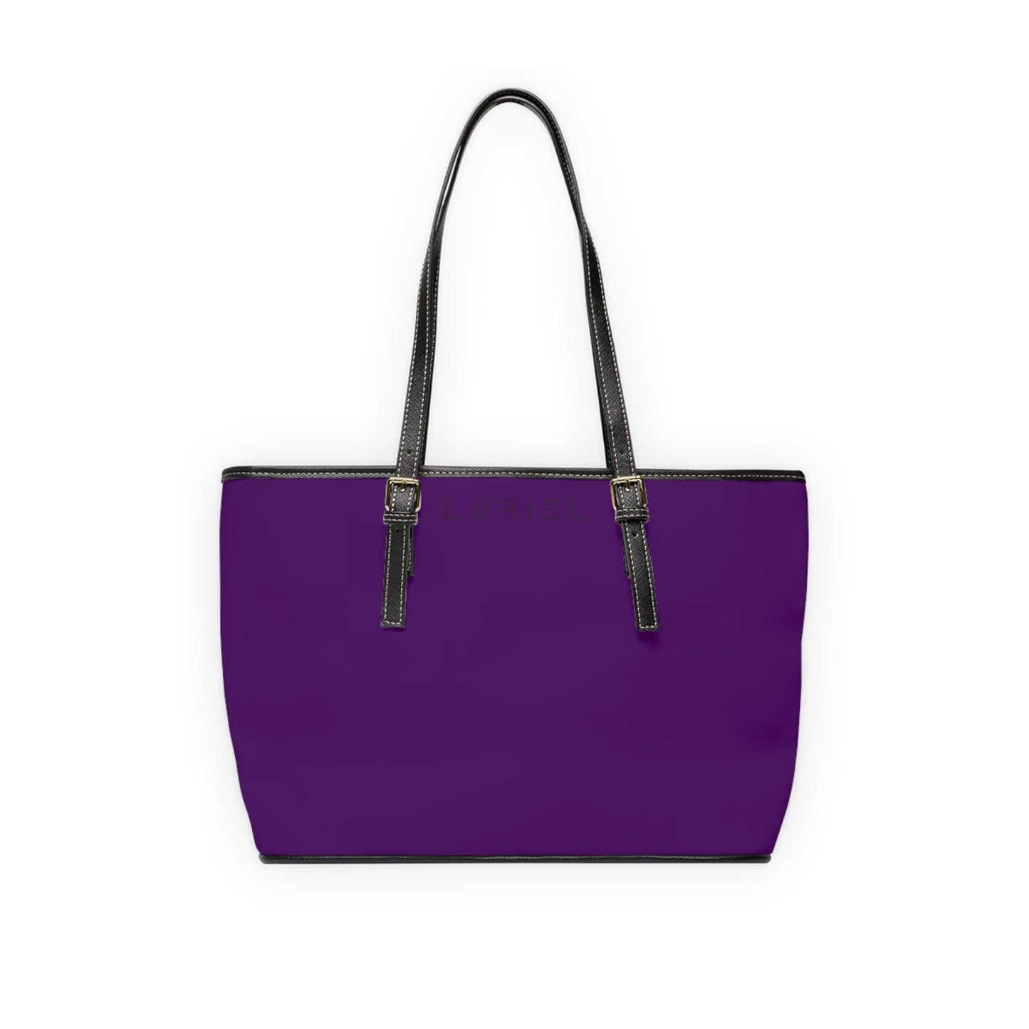 Bags 16" x 10" / Black Plum Purple Women's Vegan Leather Tote Bag