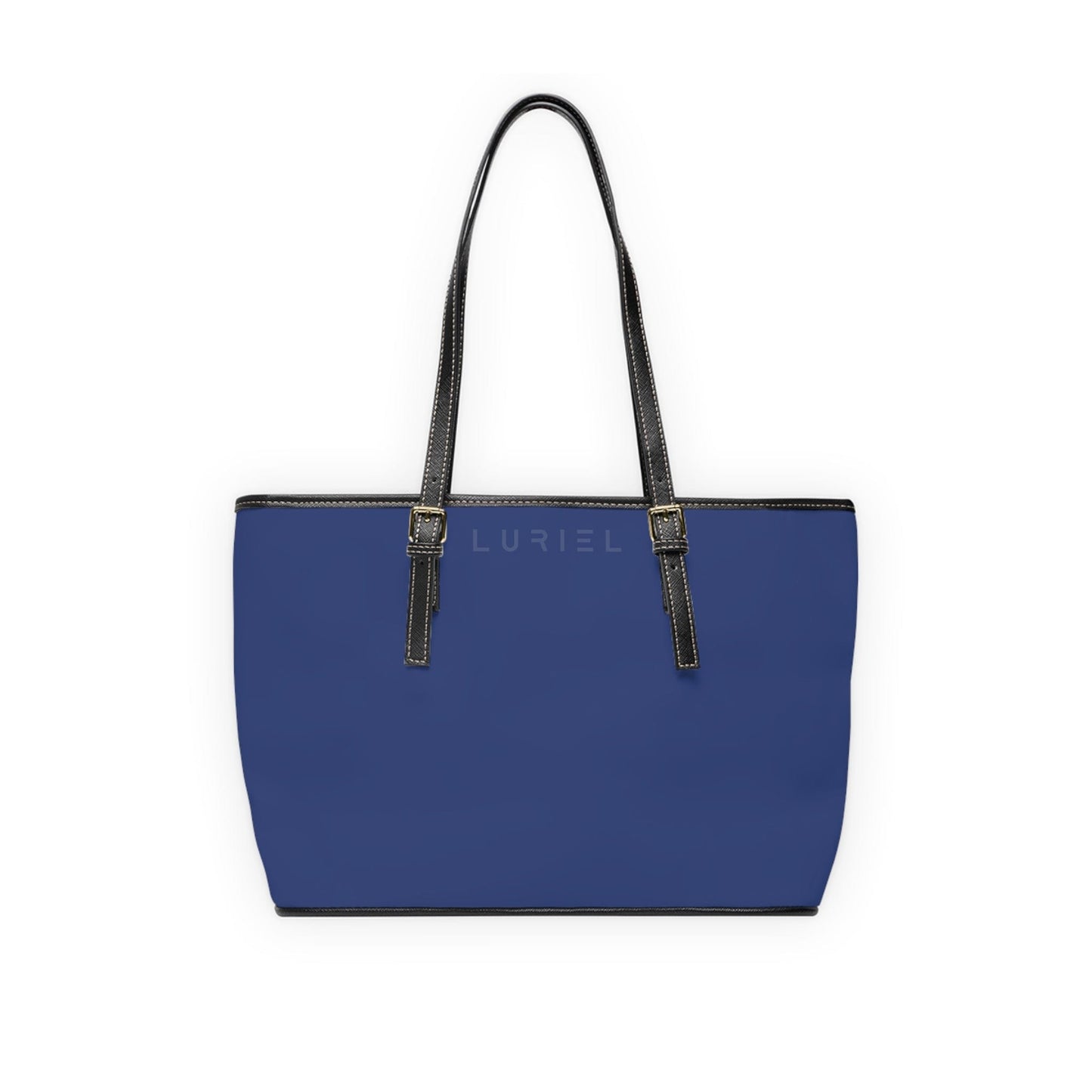 Bags 16" x 10" / Black Rhino Grey Blue Women's Vegan Leather Tote Bag