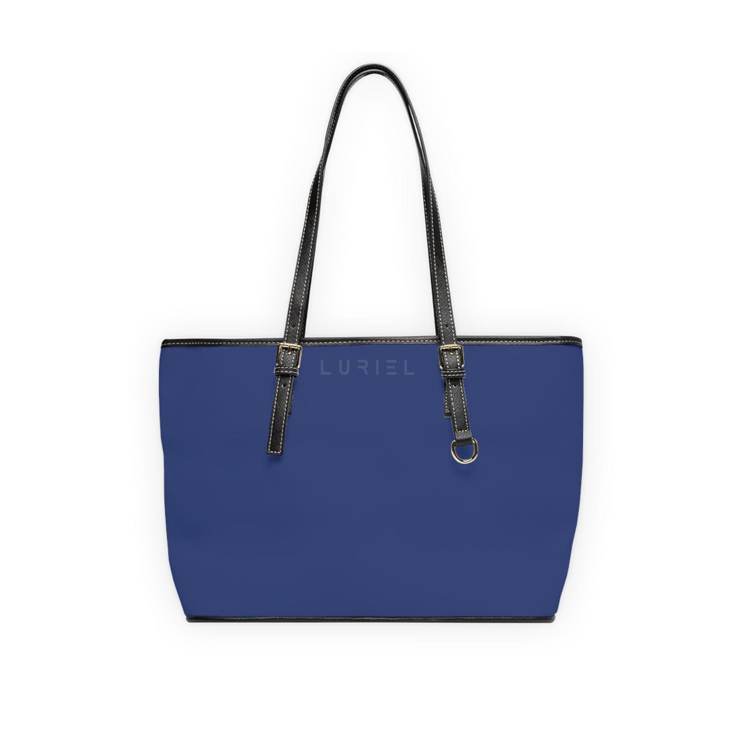 Bags 16" x 10" / Black Rhino Grey Blue Women's Vegan Leather Tote Bag