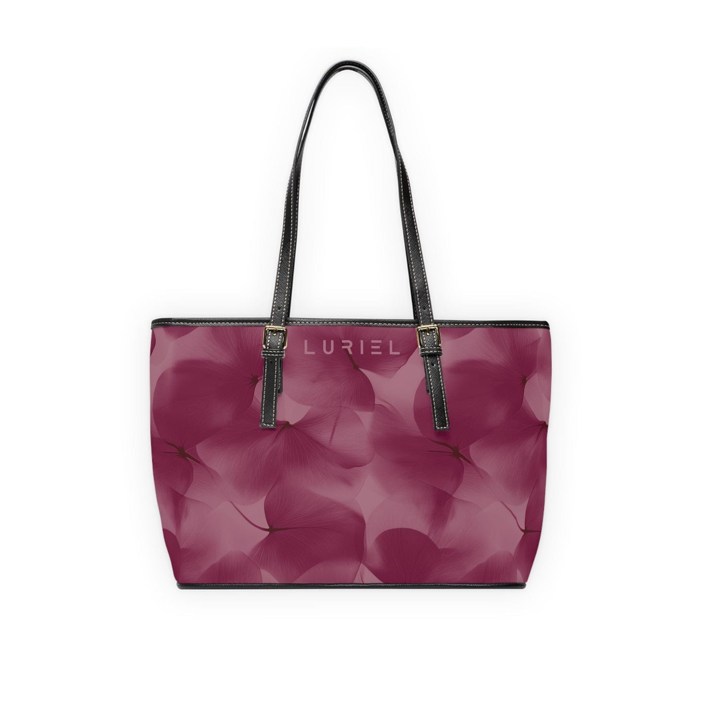 Bags 16" x 10" / Black Subtle Harmony Women's Vegan Leather Tote Bag