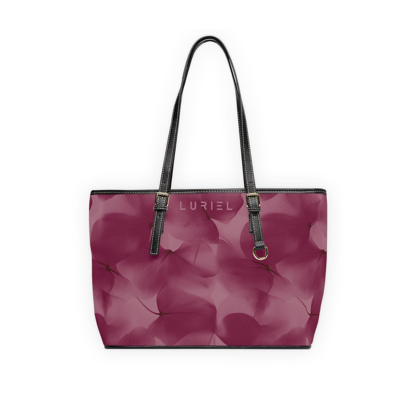Bags 16" x 10" / Black Subtle Harmony Women's Vegan Leather Tote Bag