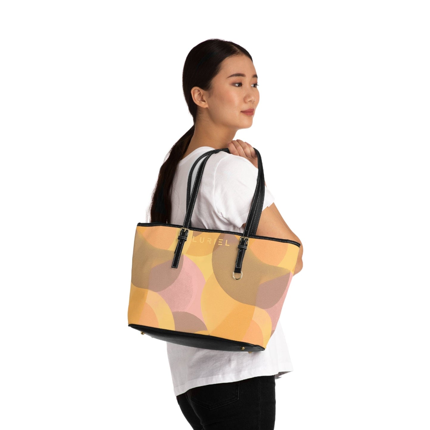 Bags 16" x 10" / Black Sunny Day Women's Vegan Leather Tote Bag