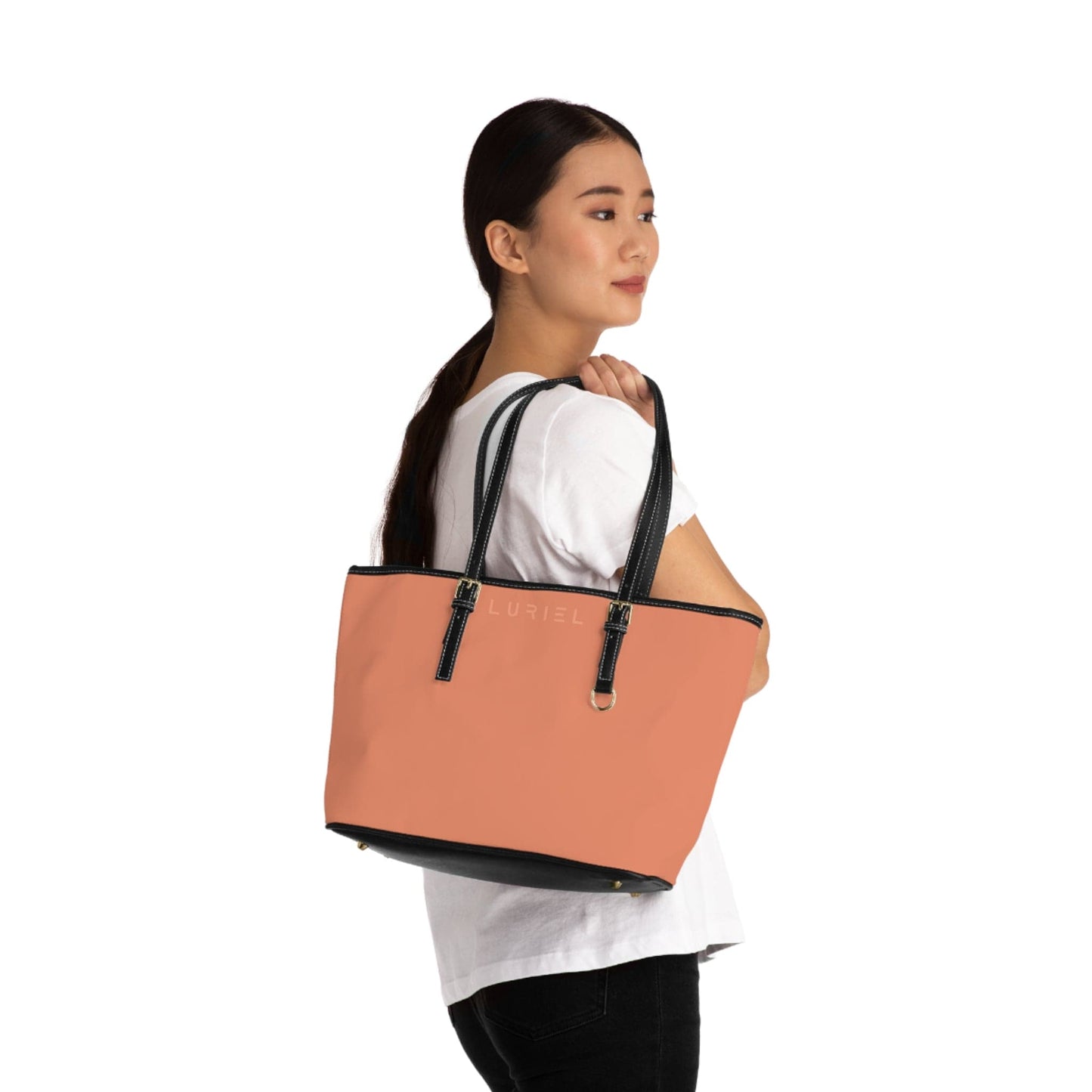 Bags 16" x 10" / Black Terracotta Women's Vegan Leather Tote Bag