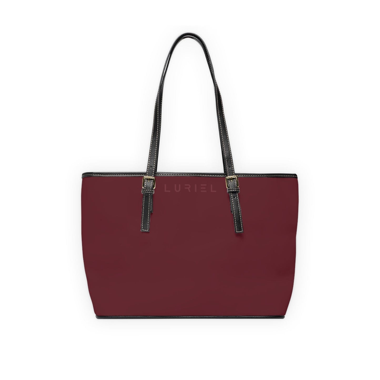 Bags 16" x 10" / Black Wine Berry Women's Vegan Leather Tote Bag