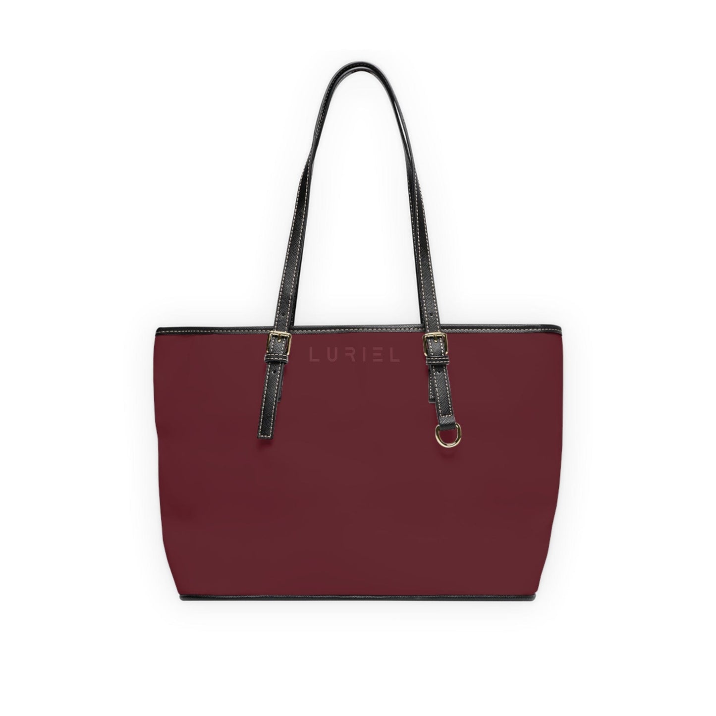 Bags 16" x 10" / Black Wine Berry Women's Vegan Leather Tote Bag