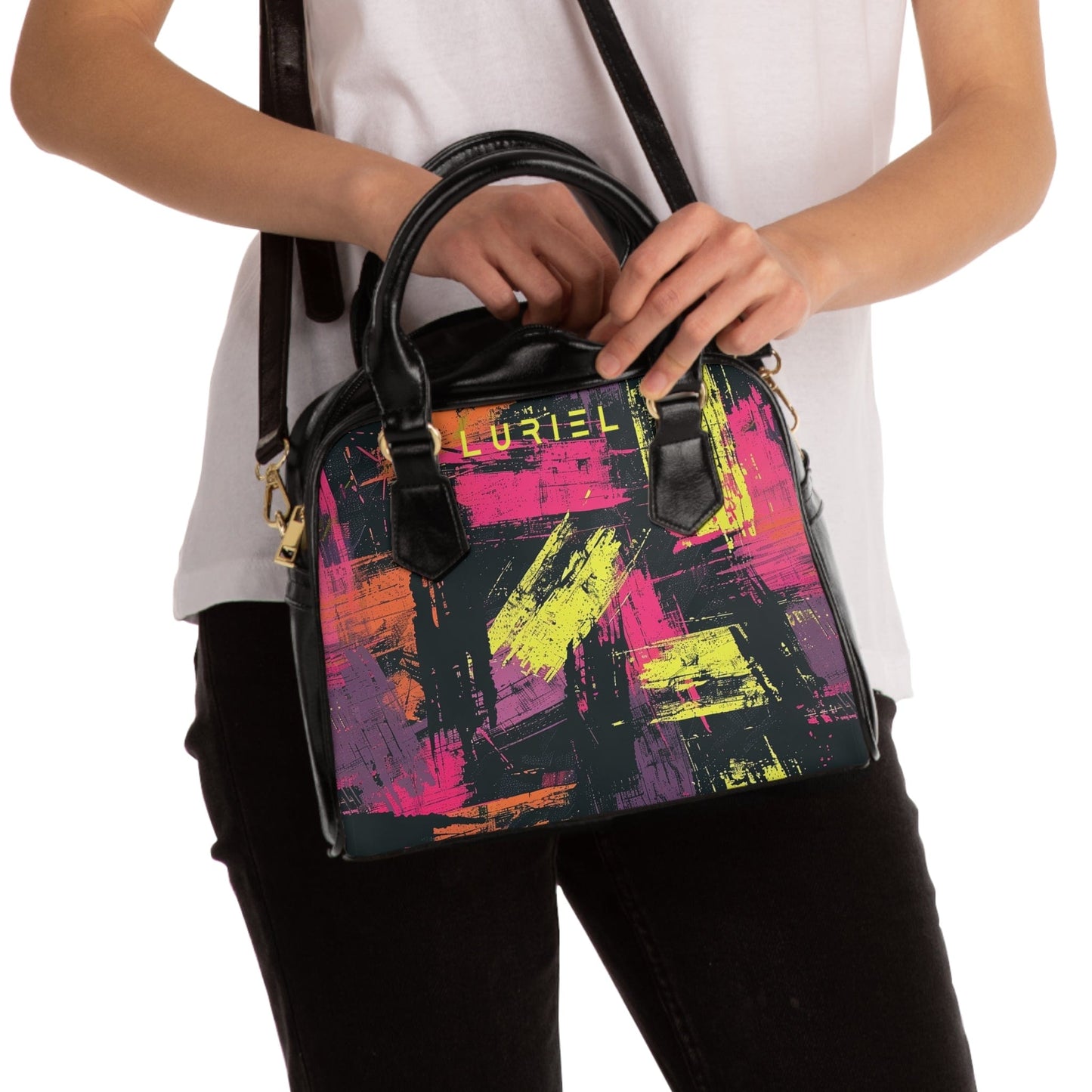 Bags 9.45" x 8.27" / Black Catwalk Women's Vegan Leather Shoulder Bag
