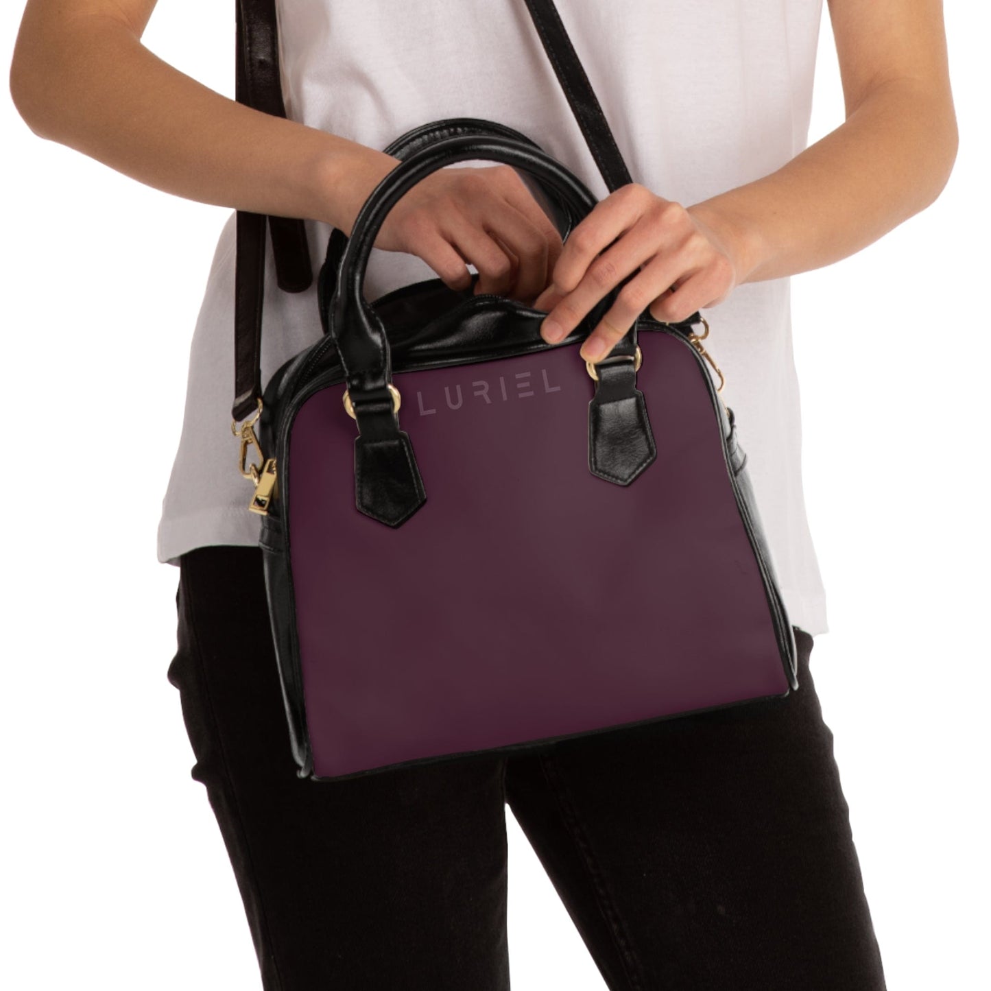 Bags 9.45" x 8.27" / Black Congo Brown Women's Leather Shoulder Bag