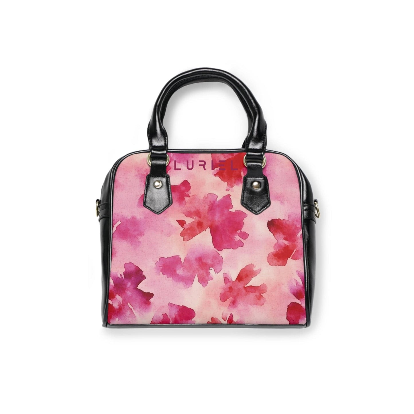Bags 9.45" x 8.27" / Black Eau de Flower Women's Vegan Leather Shoulder Bag