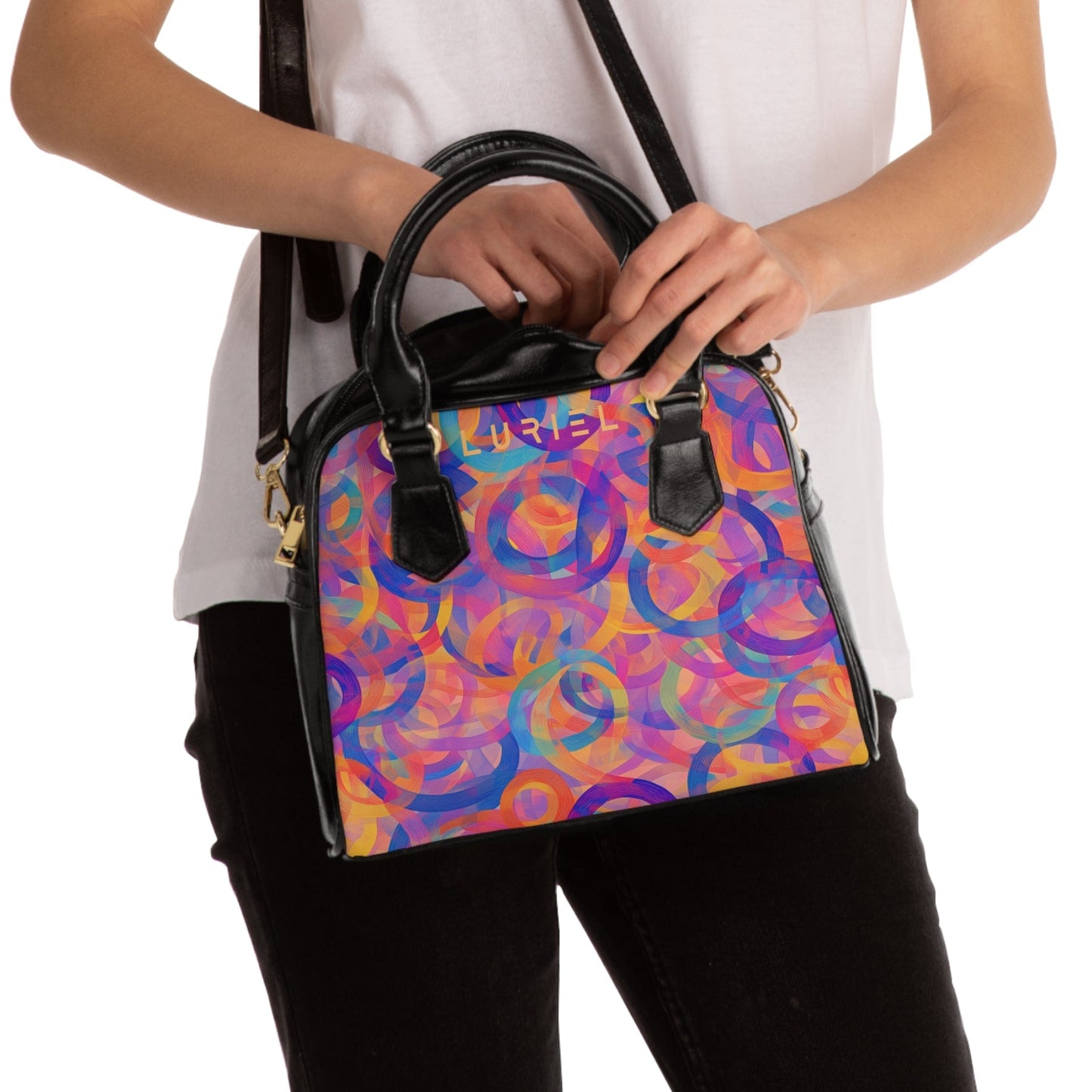 Bags 9.45" x 8.27" / Black Life Lessons Women's Vegan Leather Shoulder Bag