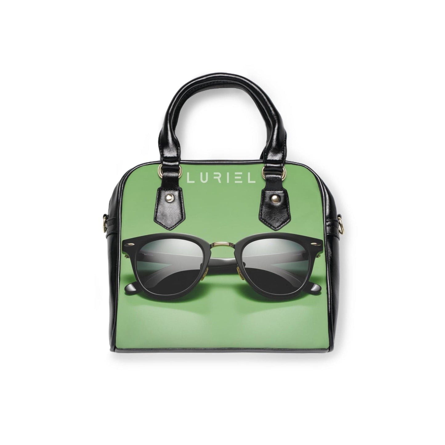 Bags 9.45" x 8.27" / Black Little Green Bag Women's Vegan Leather Shoulder Bag