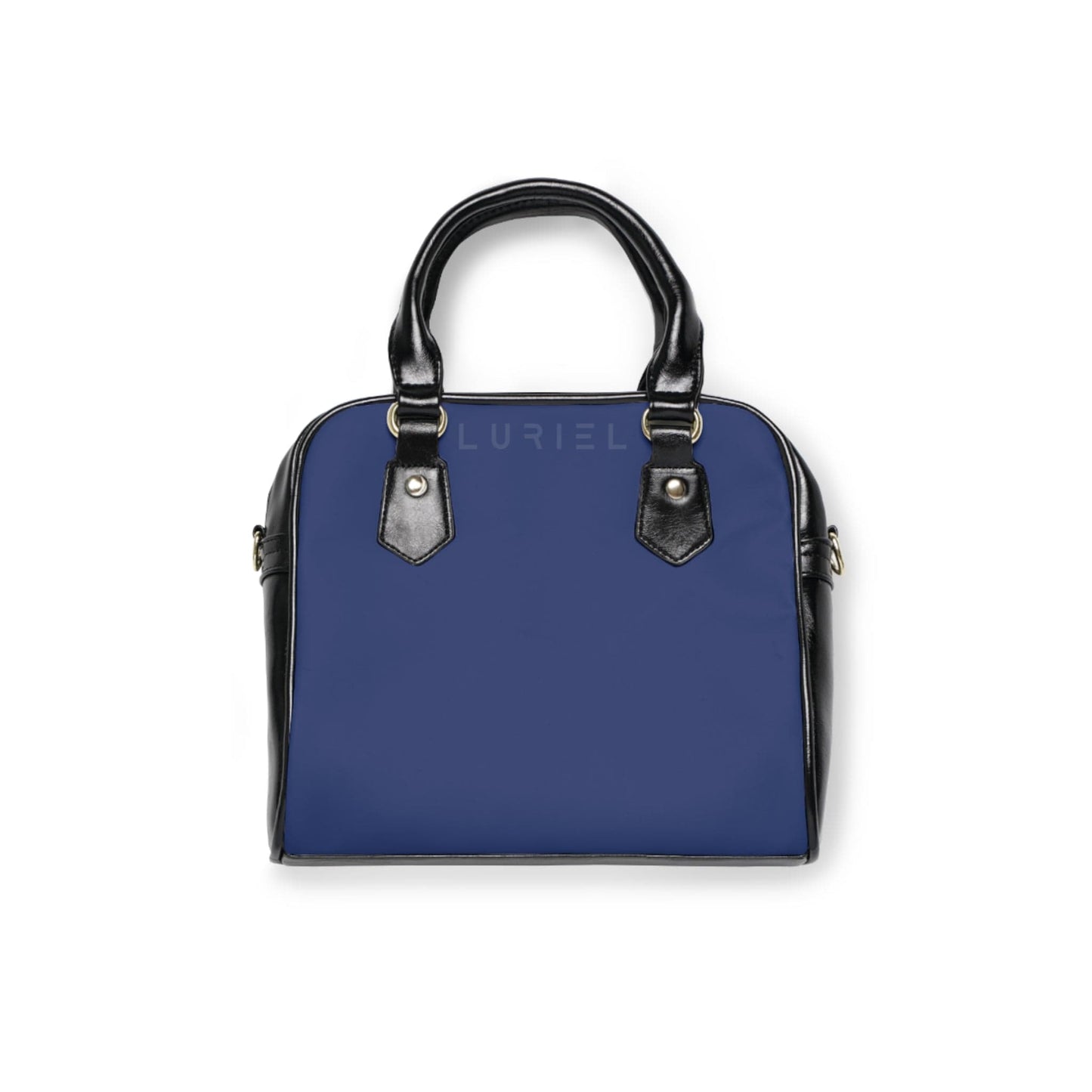 Bags 9.45" x 8.27" / Black Rhino Grey Blue Women's Vegan Leather Shoulder Bag