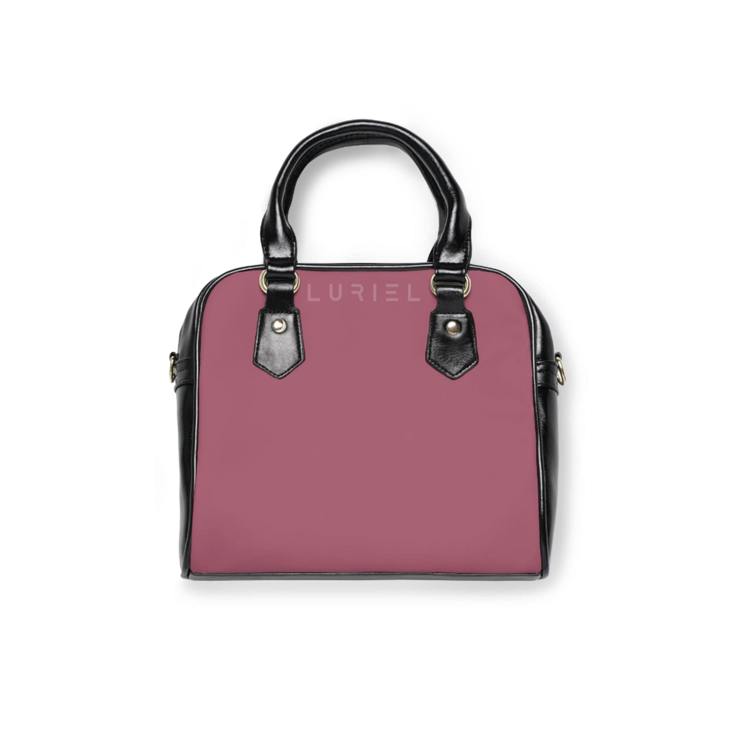 Bags 9.45" x 8.27" / Black Rose Taupe Women's Vegan Leather Shoulder Bag