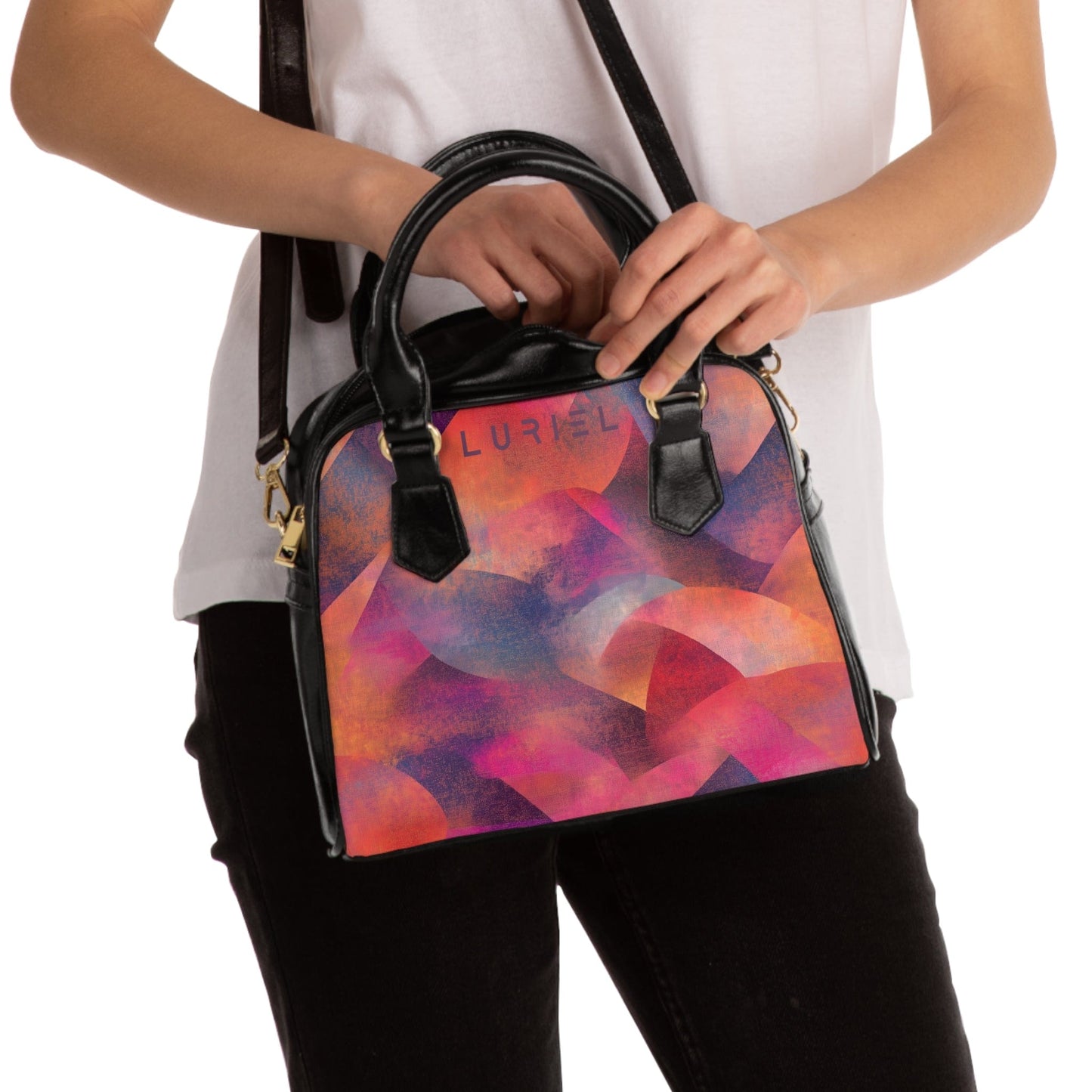 Bags 9.45" x 8.27" / Black The Immortal Women's Vegan Leather Shoulder Bag