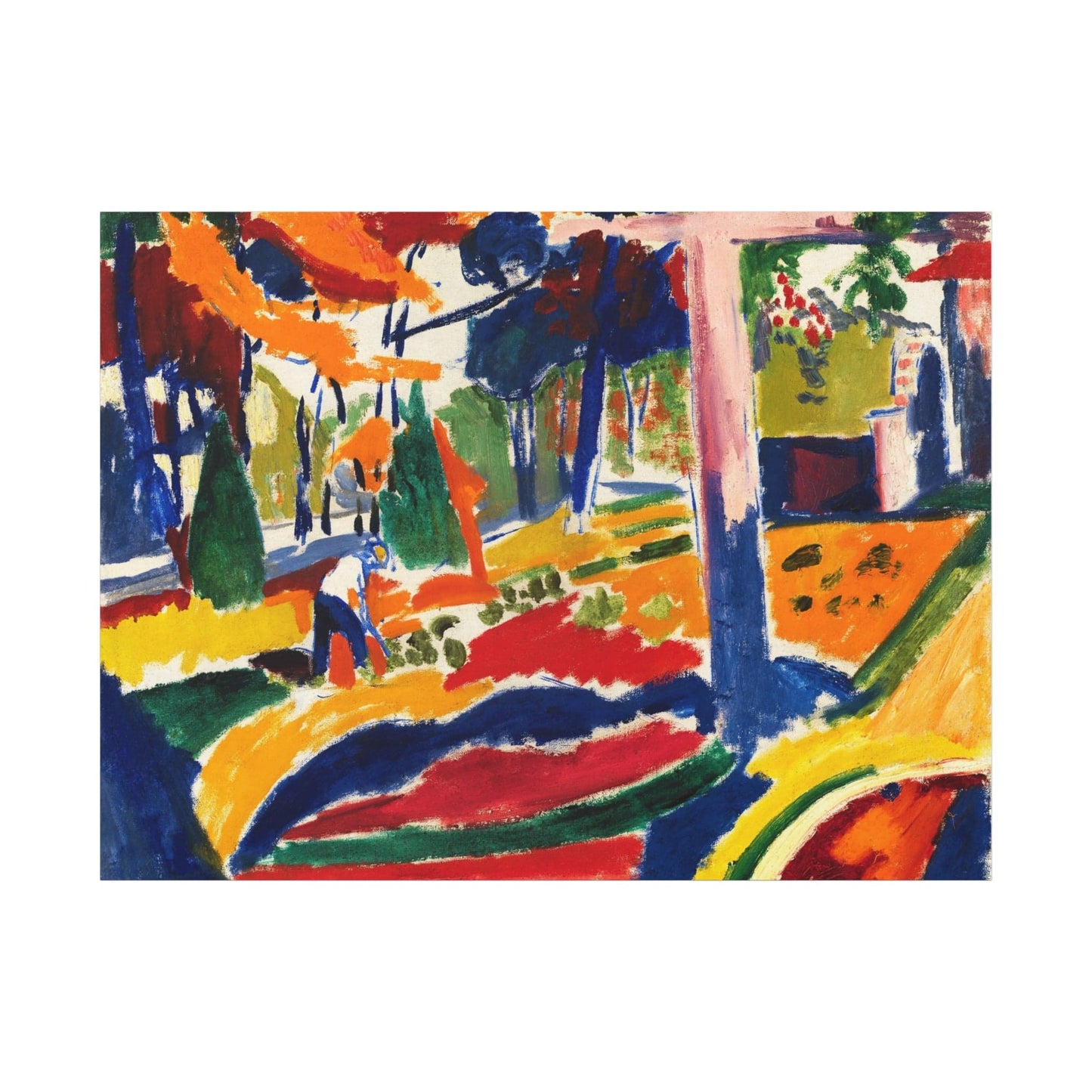Bedroom Art Canvas 48" x 36" (Horizontal) / 1.25" Garden (1915) by Henry Lyman Sayen, Stretched Matte Canvas