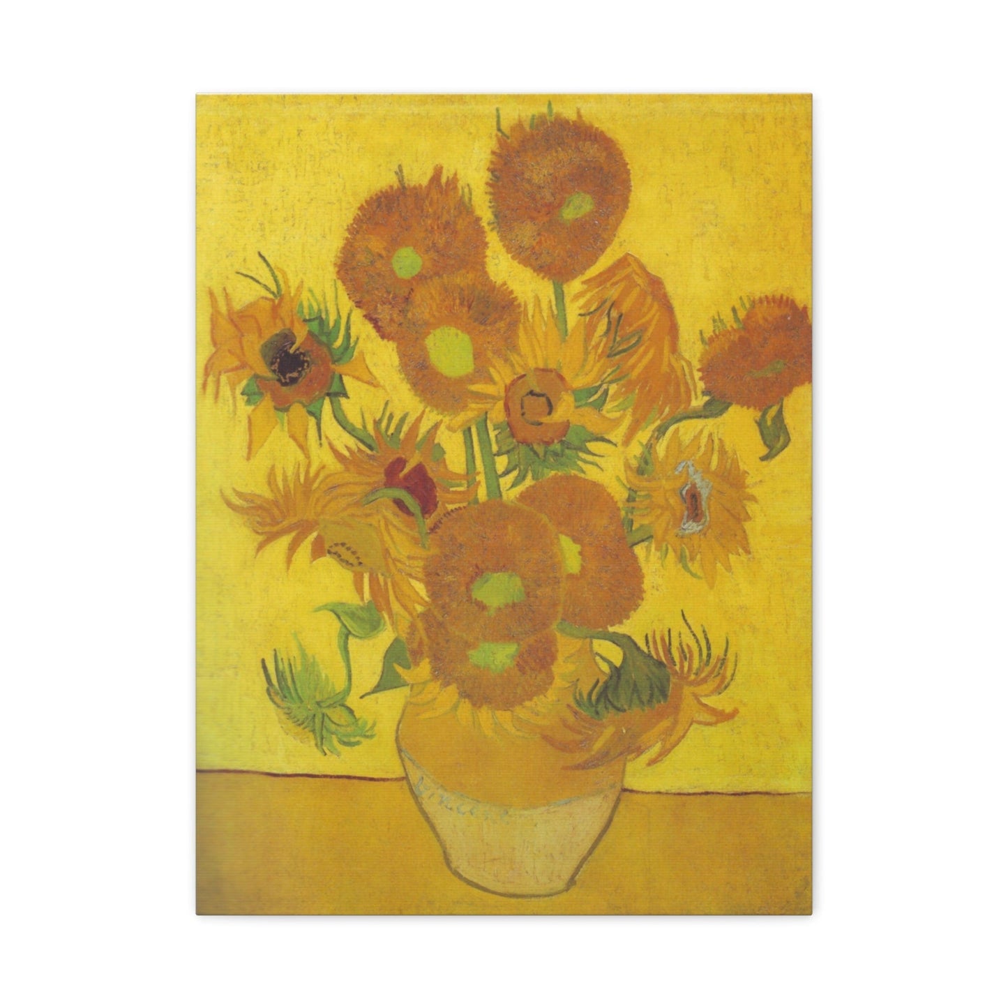 Canvas 18″ x 24″ (Vertical) / 1.25" Sunflowers by Van Gogh, Stretched Matte Canvas