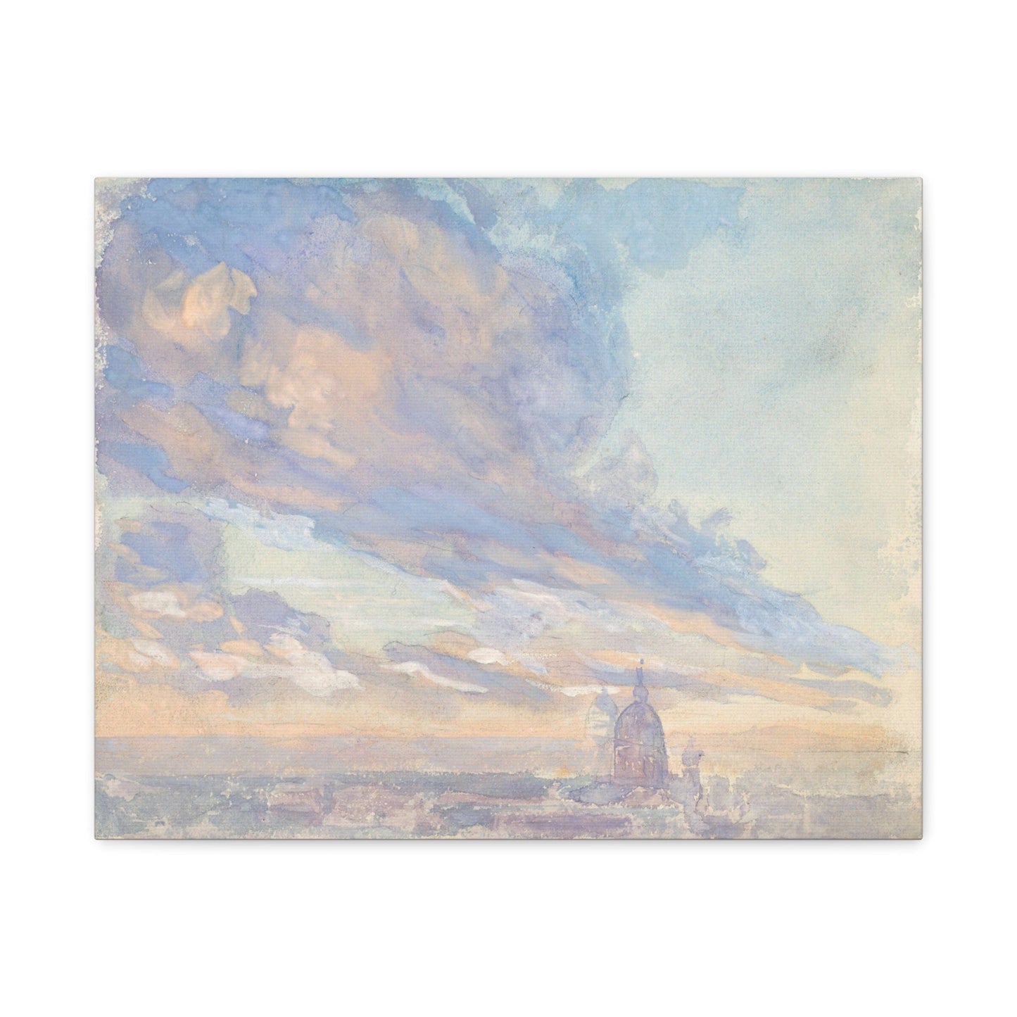 Canvas 20″ x 16″ (Horizontal) / 1.25" Study of clouds, Rome, Italy by Francis Augustus Lathrop, Stretched Matte Canvas