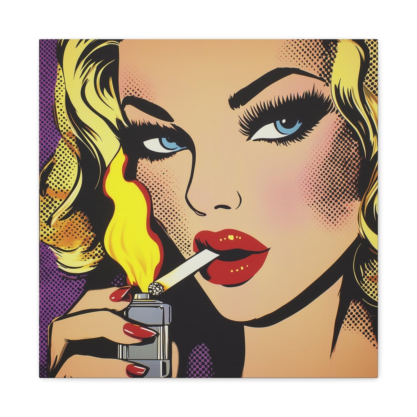 Canvas 20″ x 20″ / 1.25" Come On Baby Light my Fire, Stretched Matte Canvas