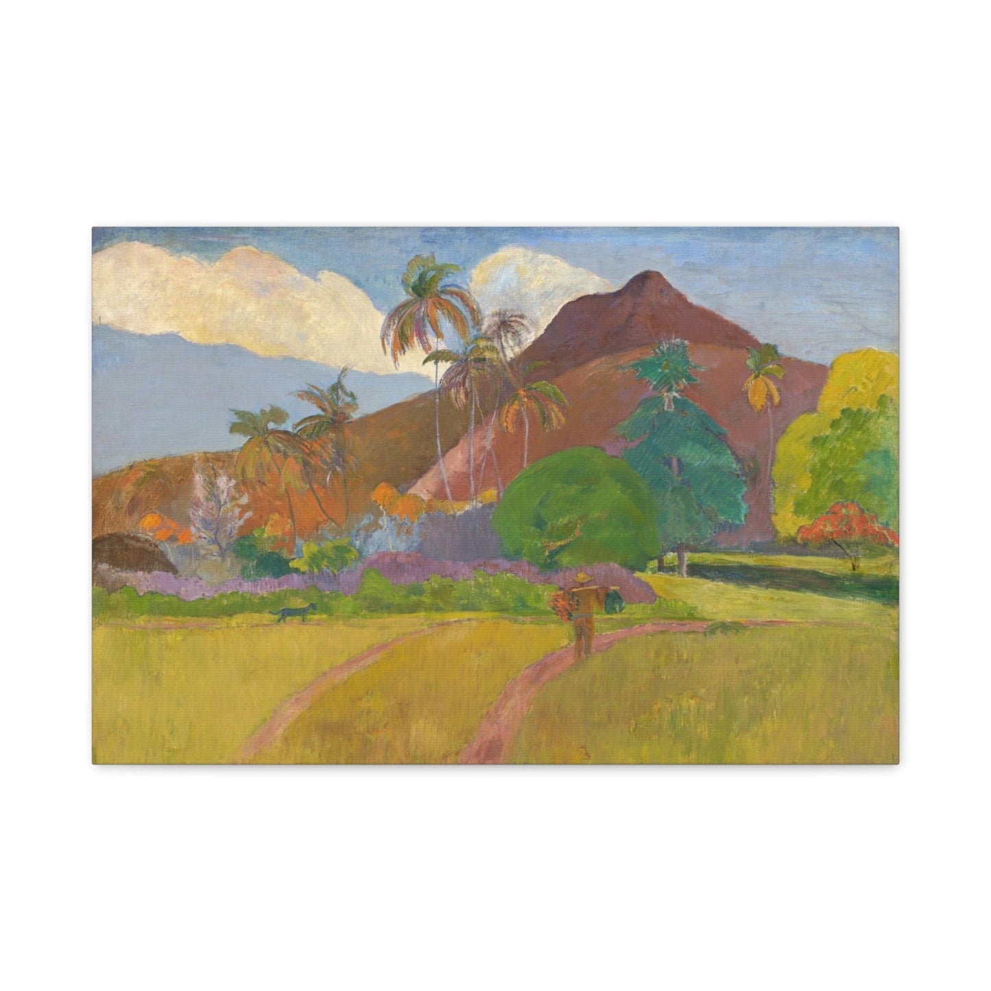 Canvas 24″ x 16″ (Horizontal) / 1.25" Paul Gauguin's Tahitian Landscape (1891), Stretched Matte Canvas