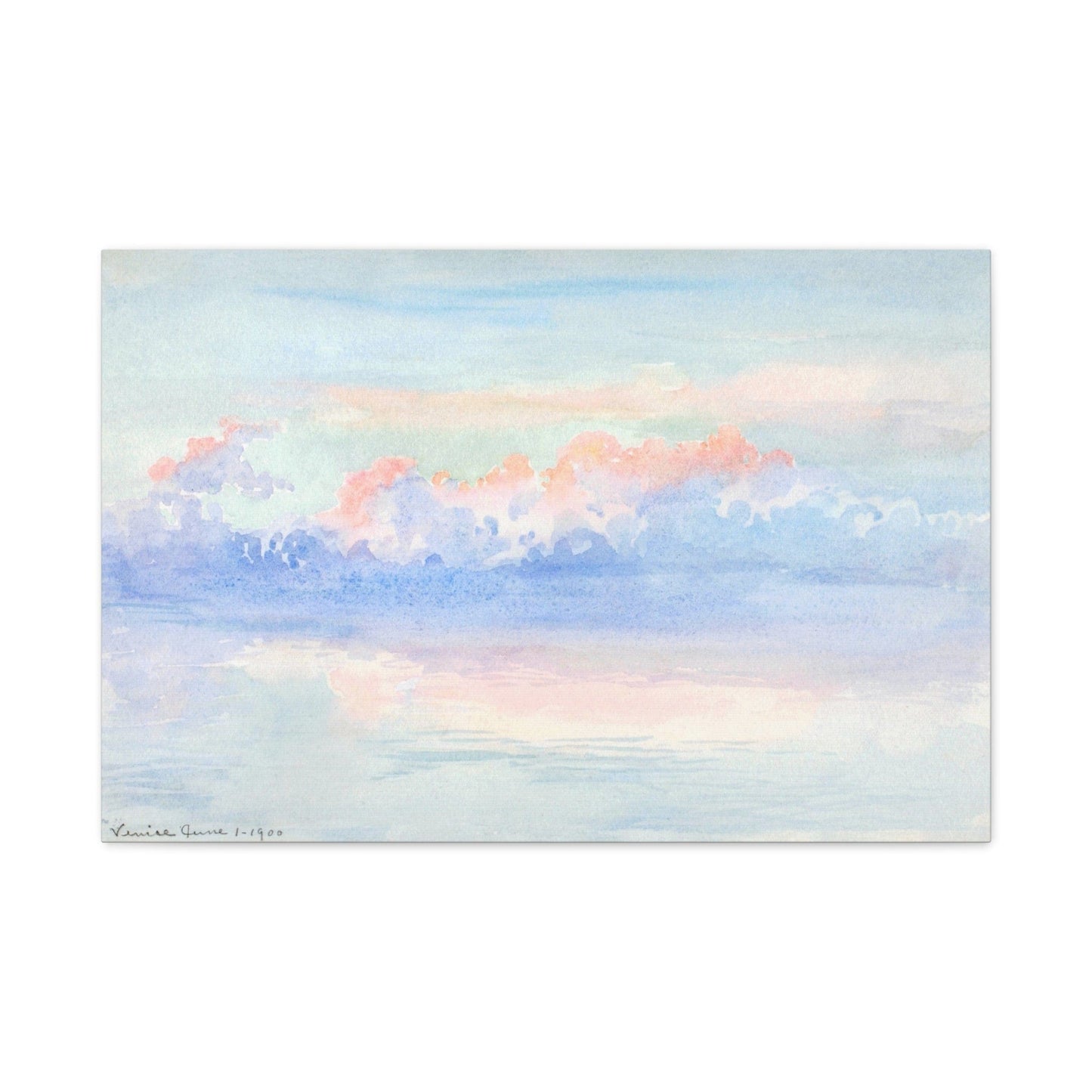 Canvas 30″ x 20″ (Horizontal) / 1.25" Venice by George Elbert Burr (1900), Stretched Matte Canvas