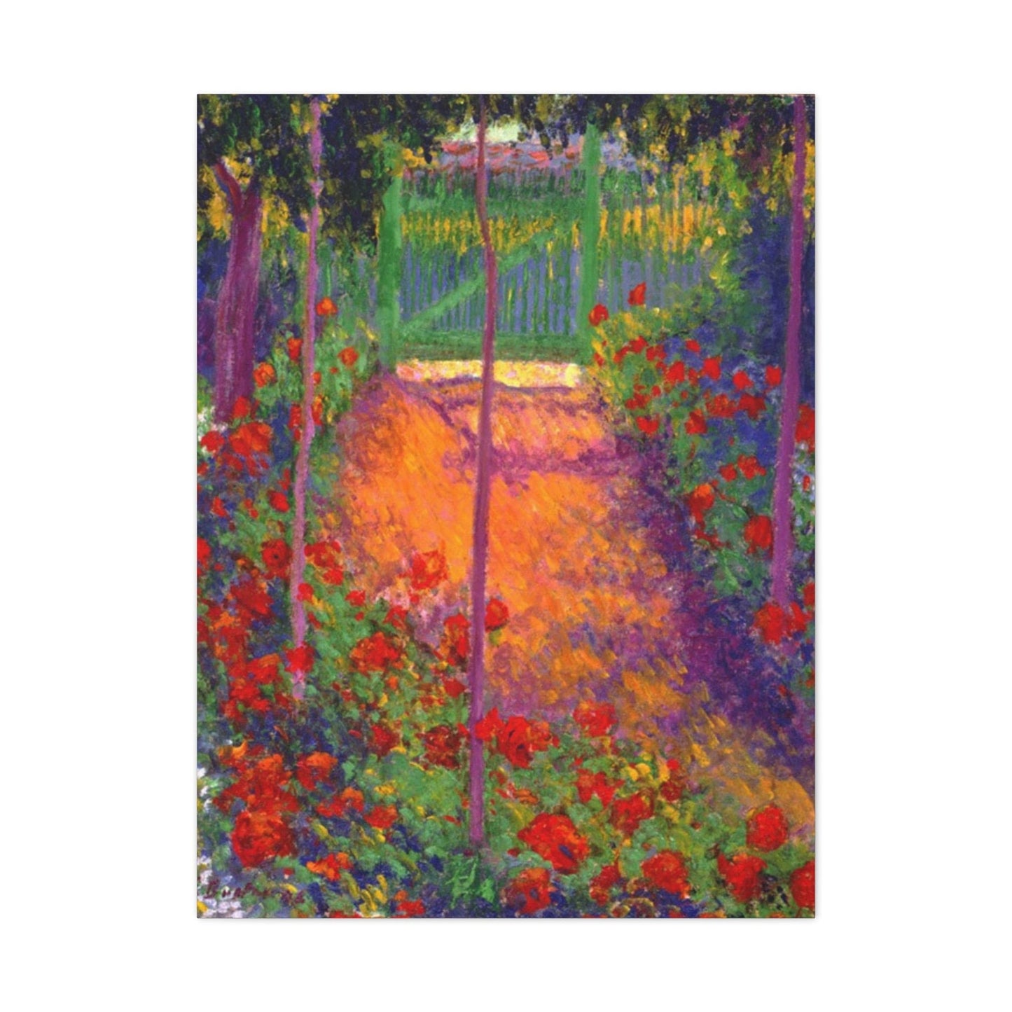 Canvas 30" x 40" (Vertical) / 1.25" Entrance to the Garden Gate by Theodor Butler 1898, Stretched Matte Canvas