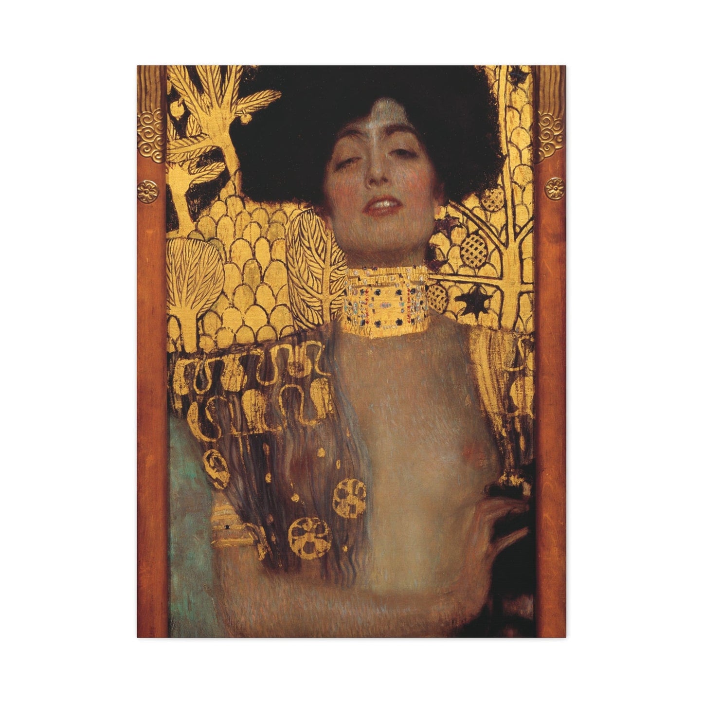Canvas 30" x 40" (Vertical) / 1.25" Judith and the Head of Holofernes by Gustav Klimt, Stretched Matte Canvas