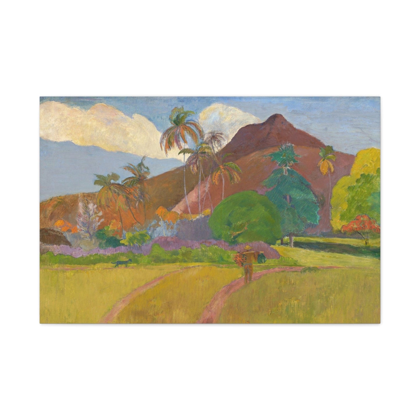 Canvas 36″ x 24″ (Horizontal) / 1.25" Paul Gauguin's Tahitian Landscape (1891), Stretched Matte Canvas