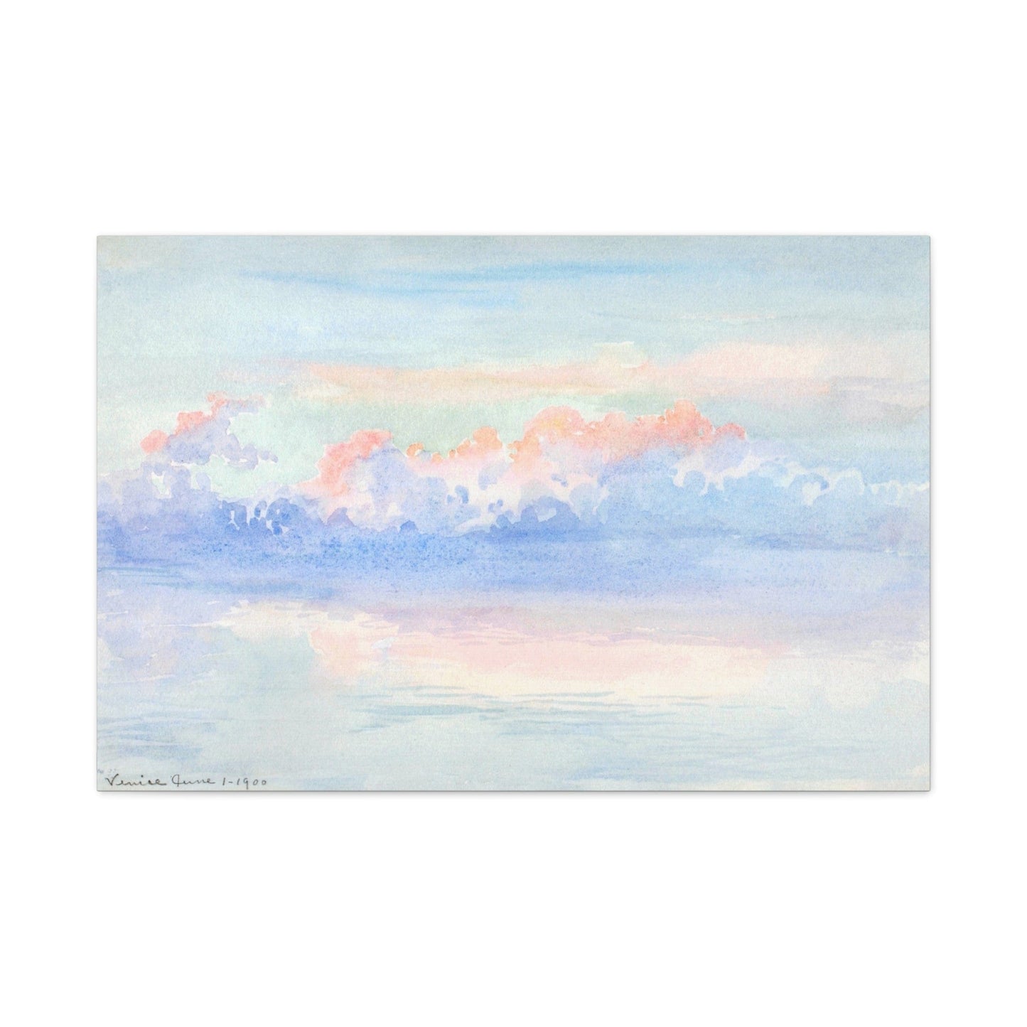 Canvas 36″ x 24″ (Horizontal) / 1.25" Venice by George Elbert Burr (1900), Stretched Matte Canvas