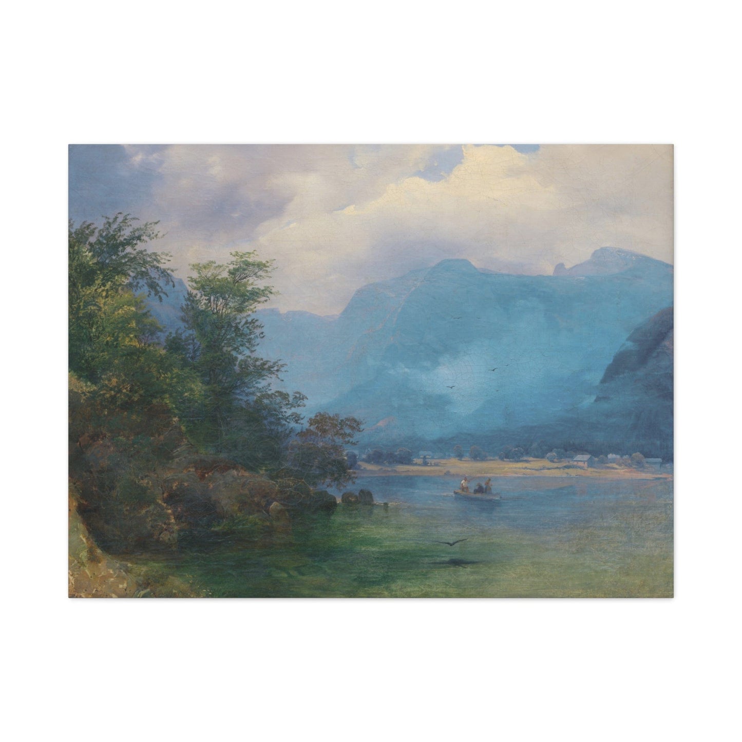 Canvas 40" x 30" (Horizontal) / 1.25" Alpine Landscape, Joseph Holzer, Stretched Matte Canvas