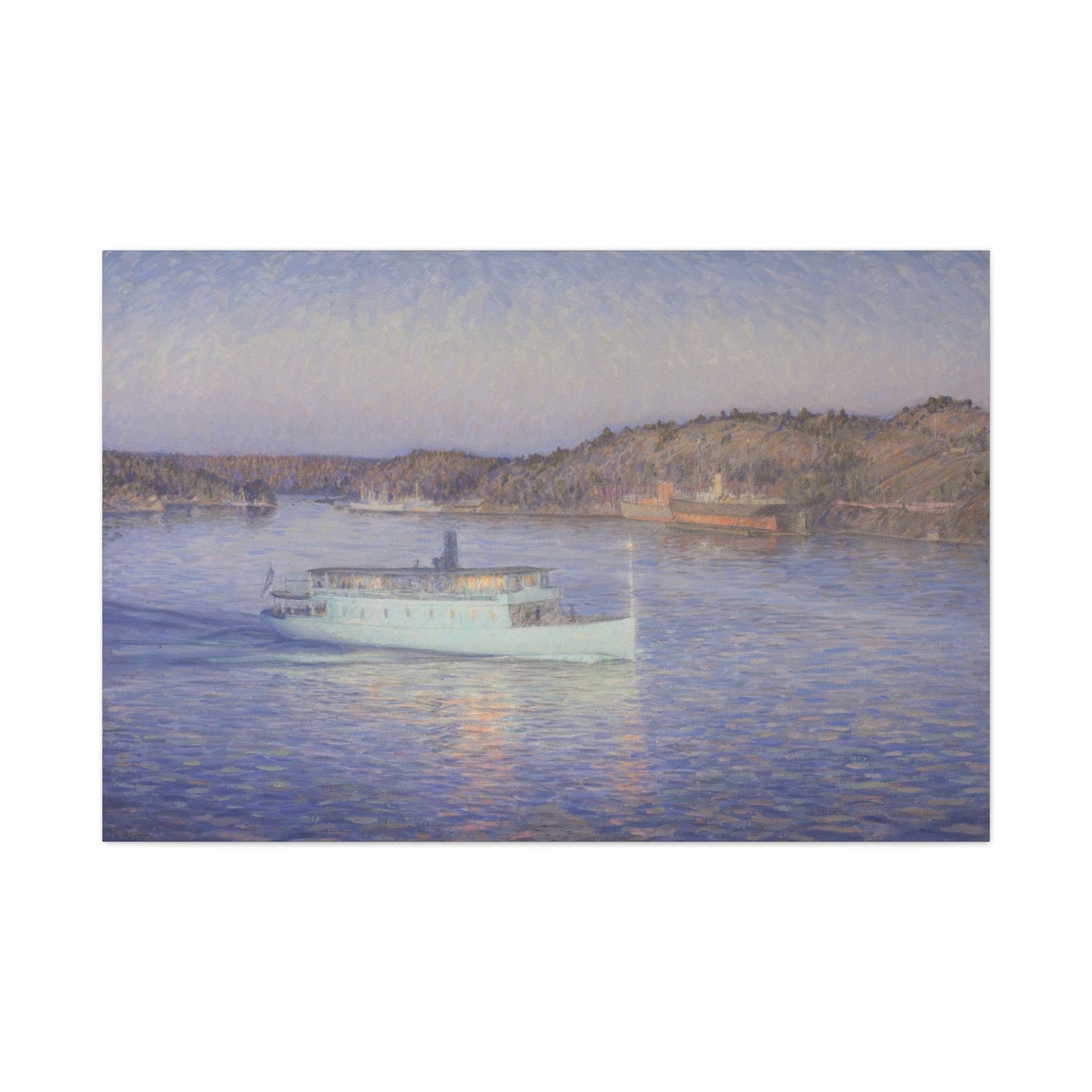 Canvas 48″ x 32″ (Horizontal) / 1.25" The White Boat by Prince Eugen, Stretched Matte Canvas