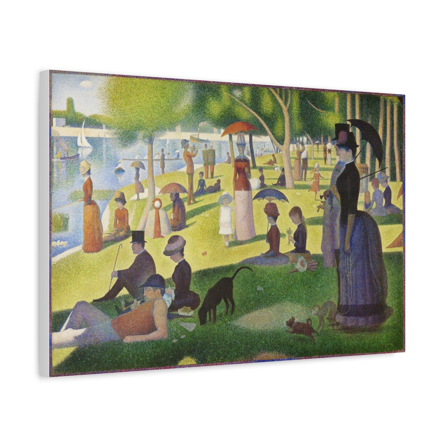 Canvas Georges Seurat's A Sunday on La Grande Jatte (1884), Stretched Matte Canvas