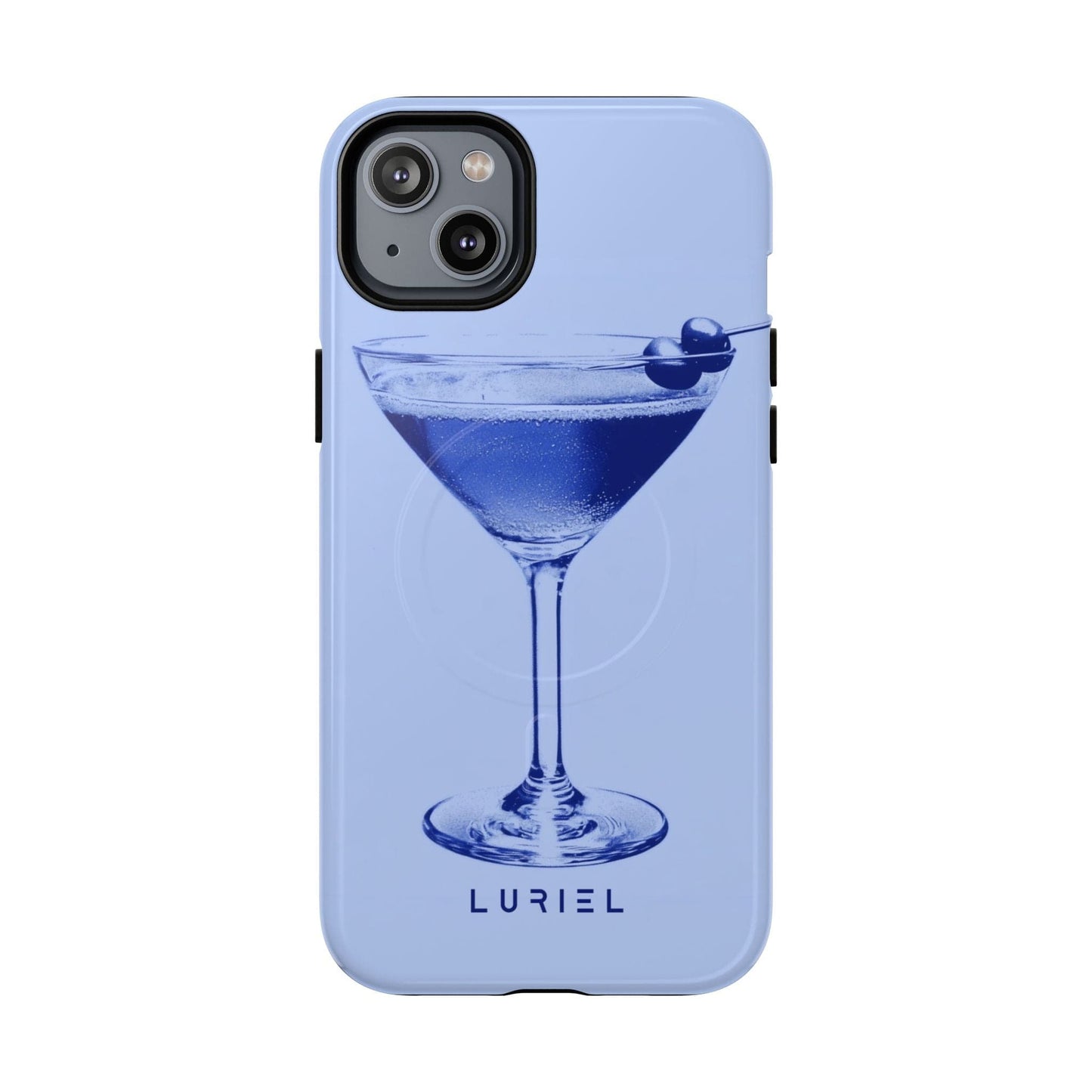 Phone Case iPhone 14 Plus / Glossy Blue Martini Tough Magsafe Case