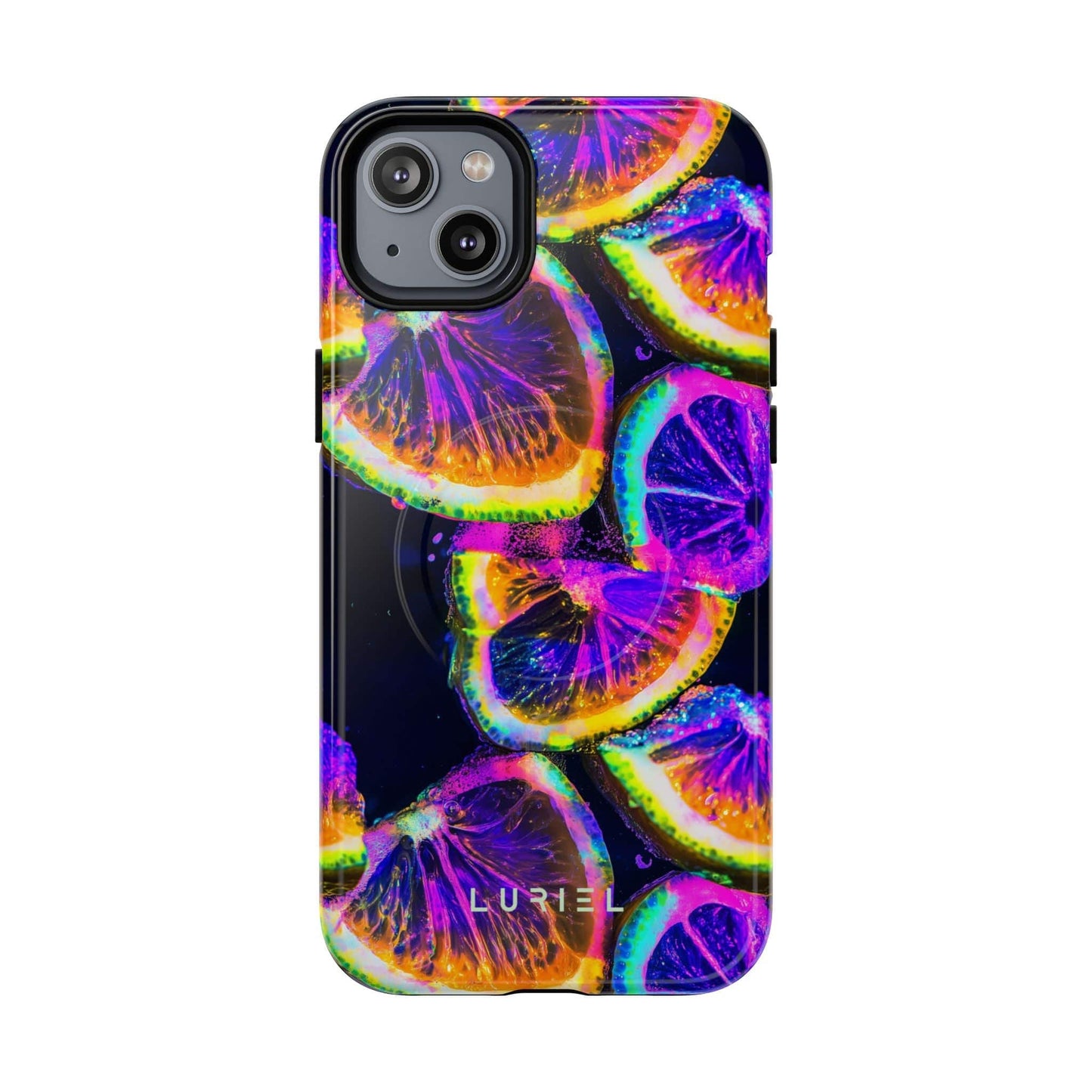 Phone Case iPhone 14 Plus / Glossy Lemon Night Tough Magsafe Case
