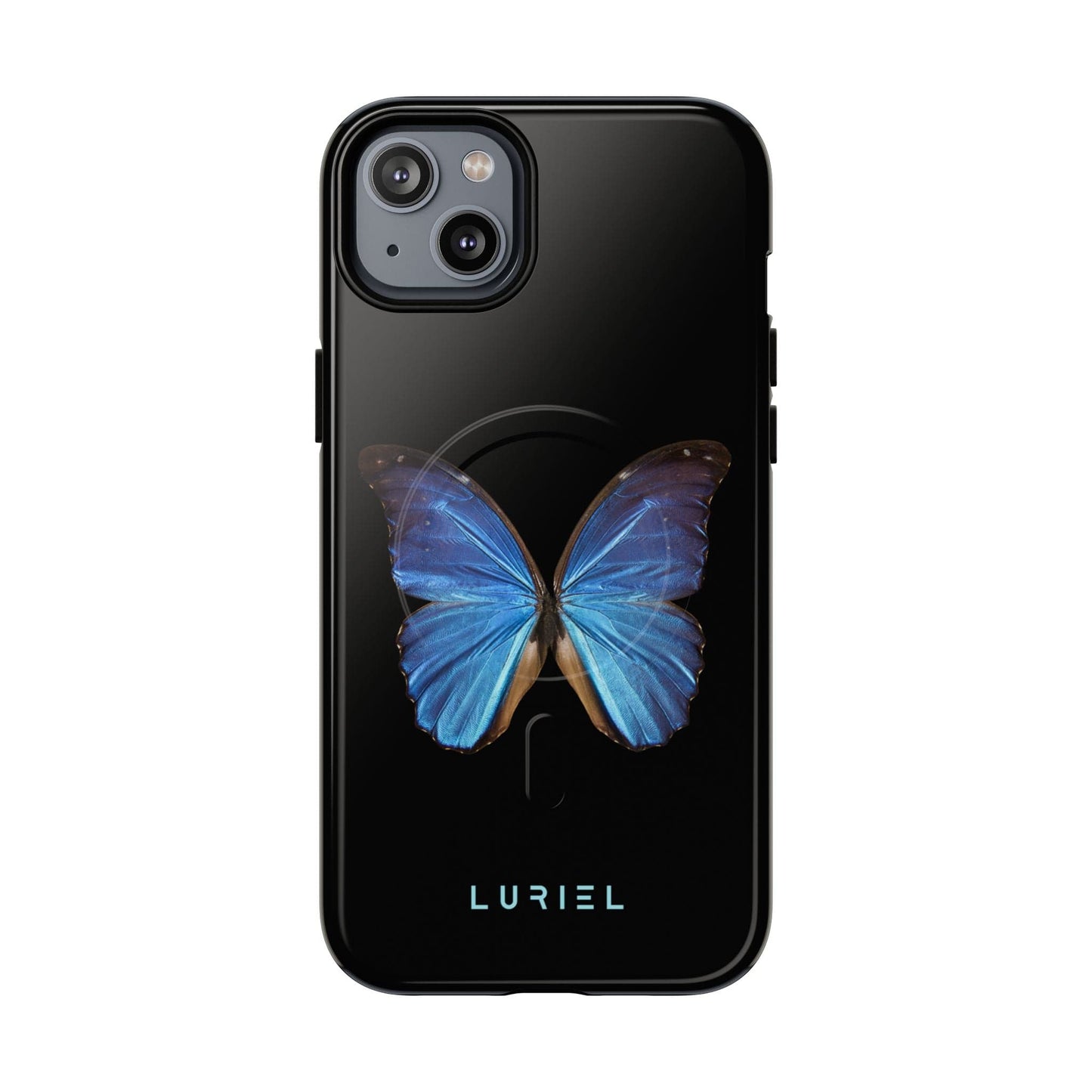 Phone Case iPhone 14 Plus / Glossy Papillon Bleu Tough Magsafe Case