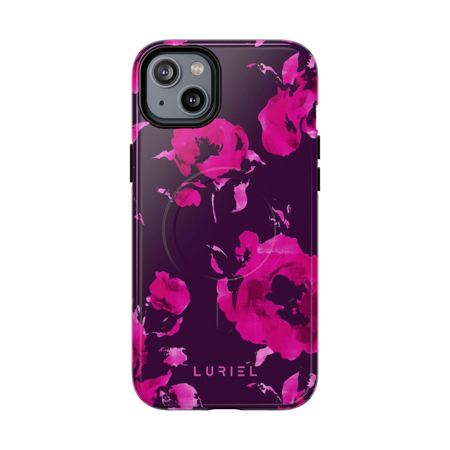 Phone Case iPhone 14 Plus / Glossy Purple Love Tough Magsafe Case