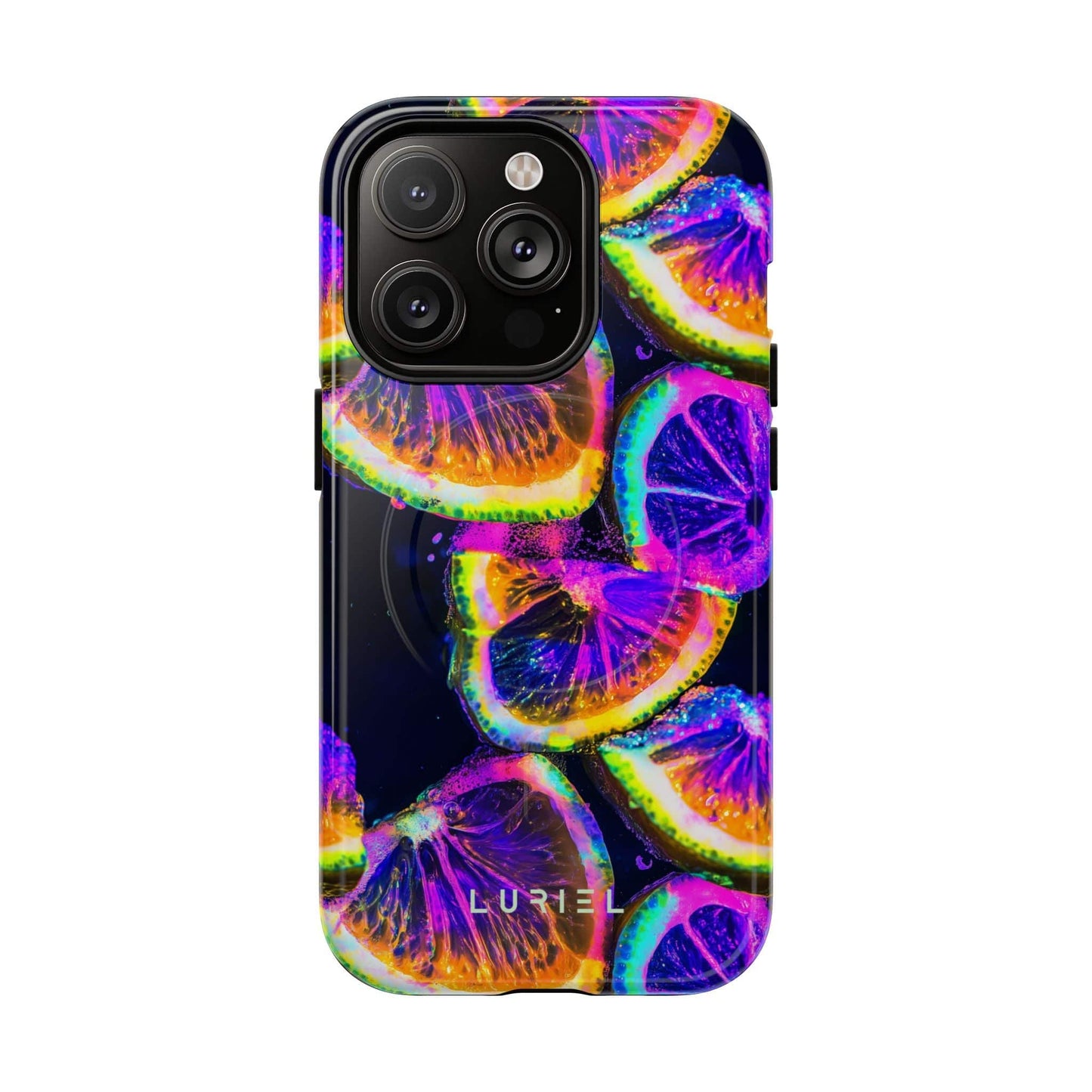 Phone Case iPhone 14 Pro / Glossy Lemon Night Tough Magsafe Case