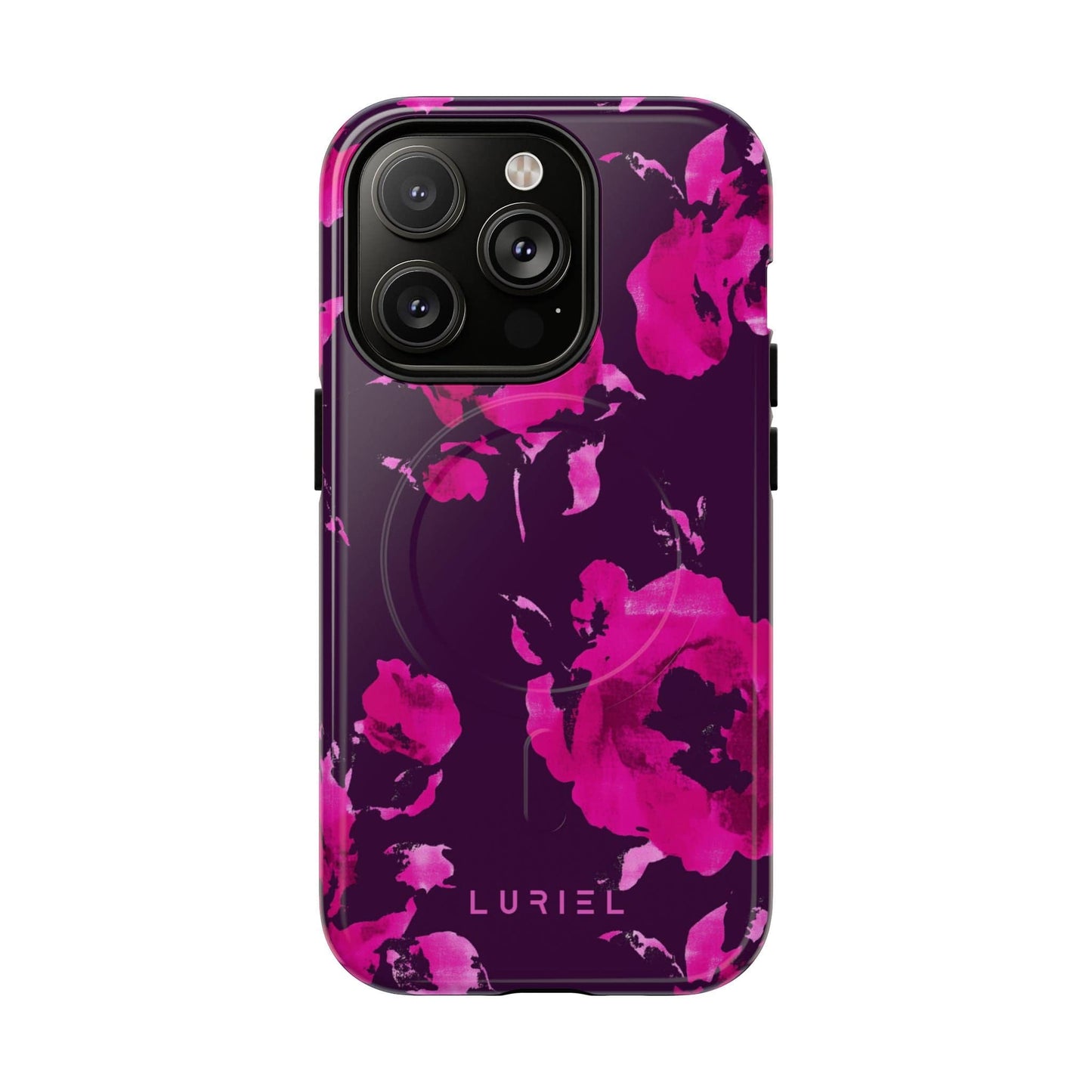 Phone Case iPhone 14 Pro / Glossy Purple Love Tough Magsafe Case