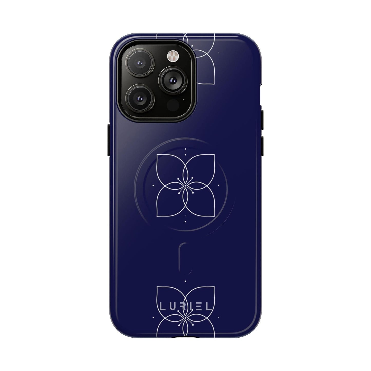 Phone Case iPhone 14 Pro Max / Glossy Blue Lotus Tough Magsafe Case