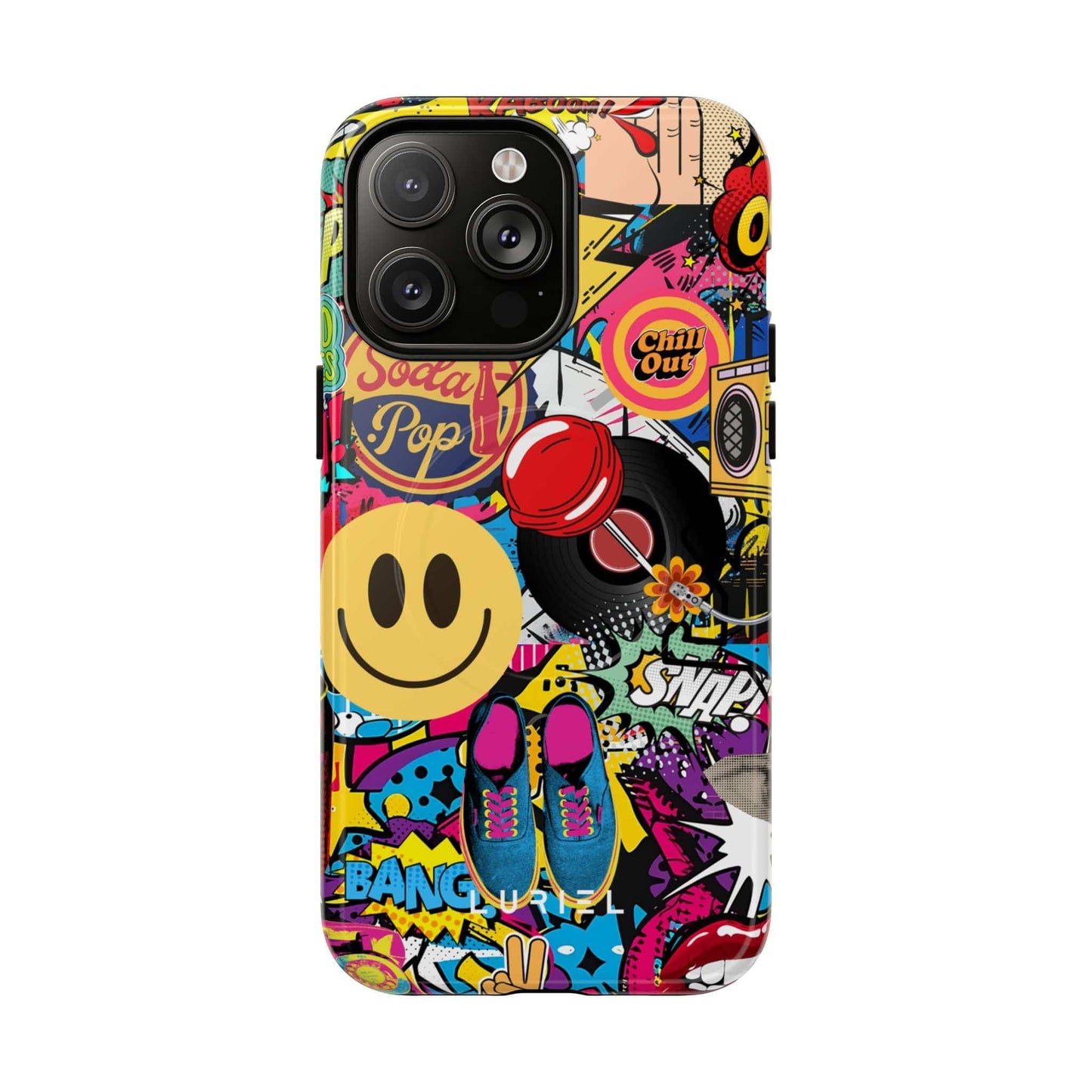 Phone Case iPhone 14 Pro Max / Glossy Comic Tough Magsafe Case
