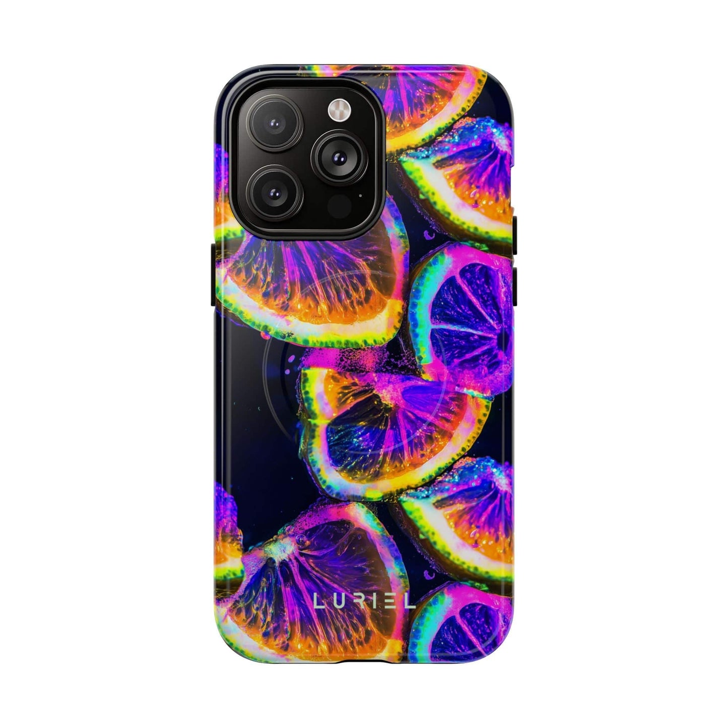 Phone Case iPhone 14 Pro Max / Glossy Lemon Night Tough Magsafe Case