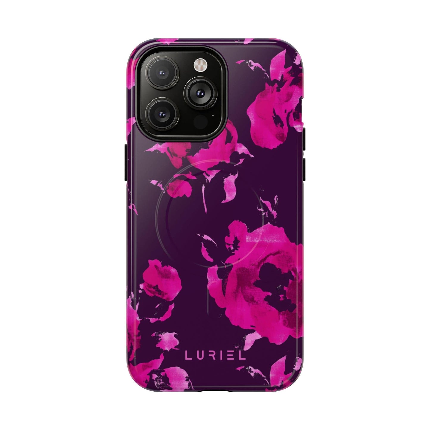 Phone Case iPhone 14 Pro Max / Glossy Purple Love Tough Magsafe Case