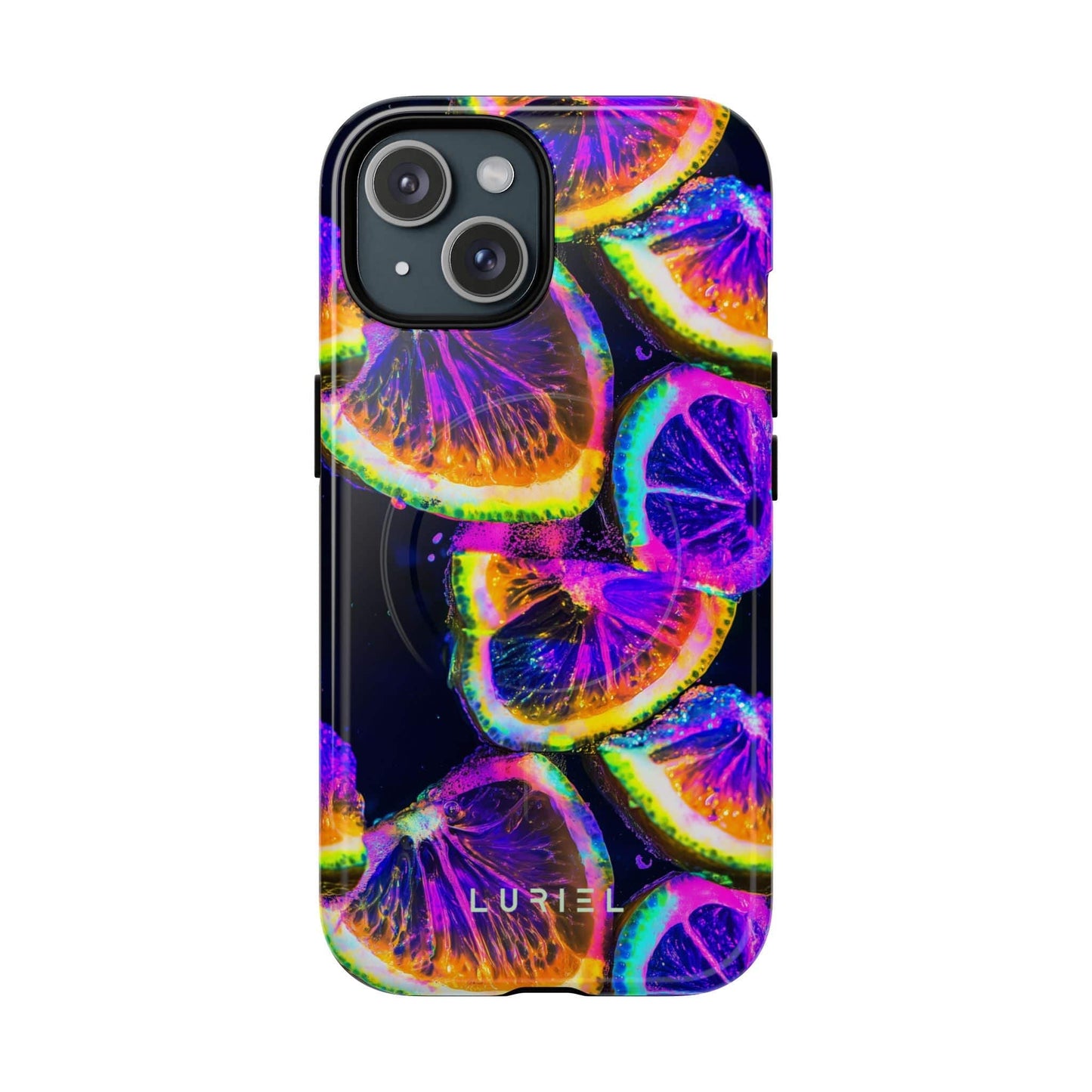 Phone Case iPhone 15 / Glossy Lemon Night Tough Magsafe Case